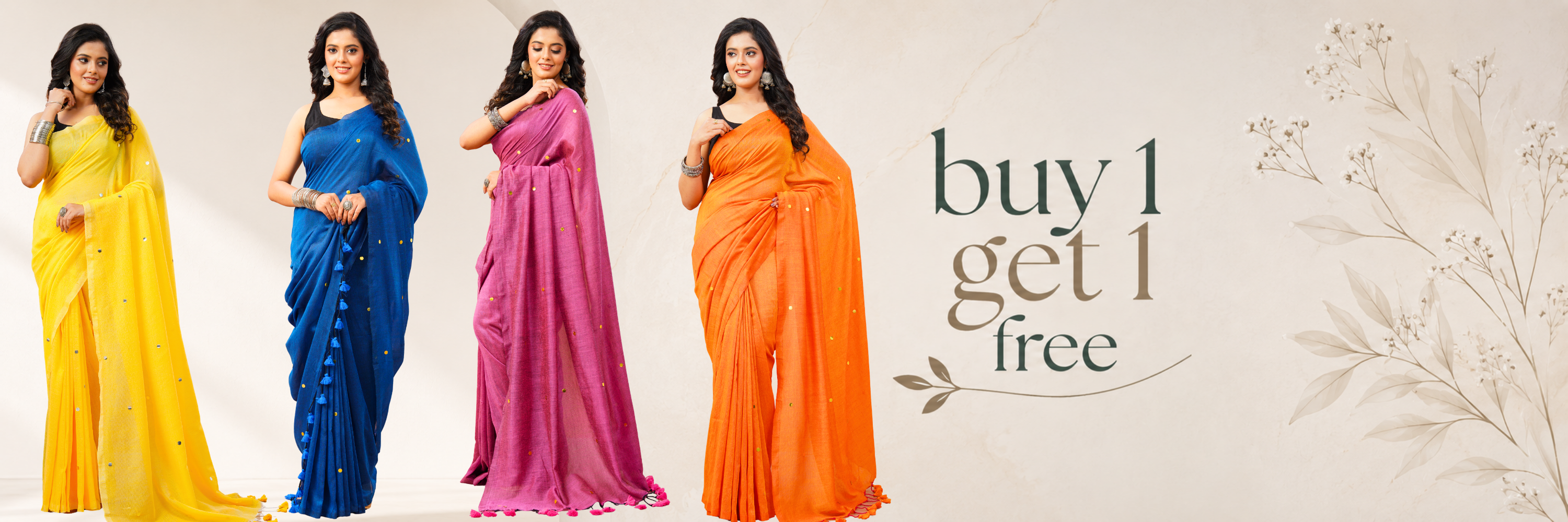Single Shade Cotton Sarees