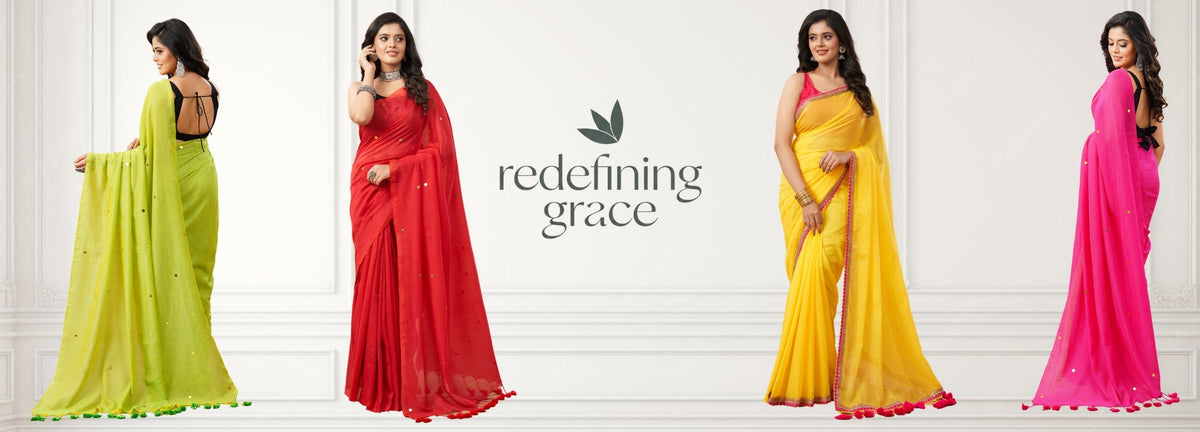 Single Shade Cotton Sarees