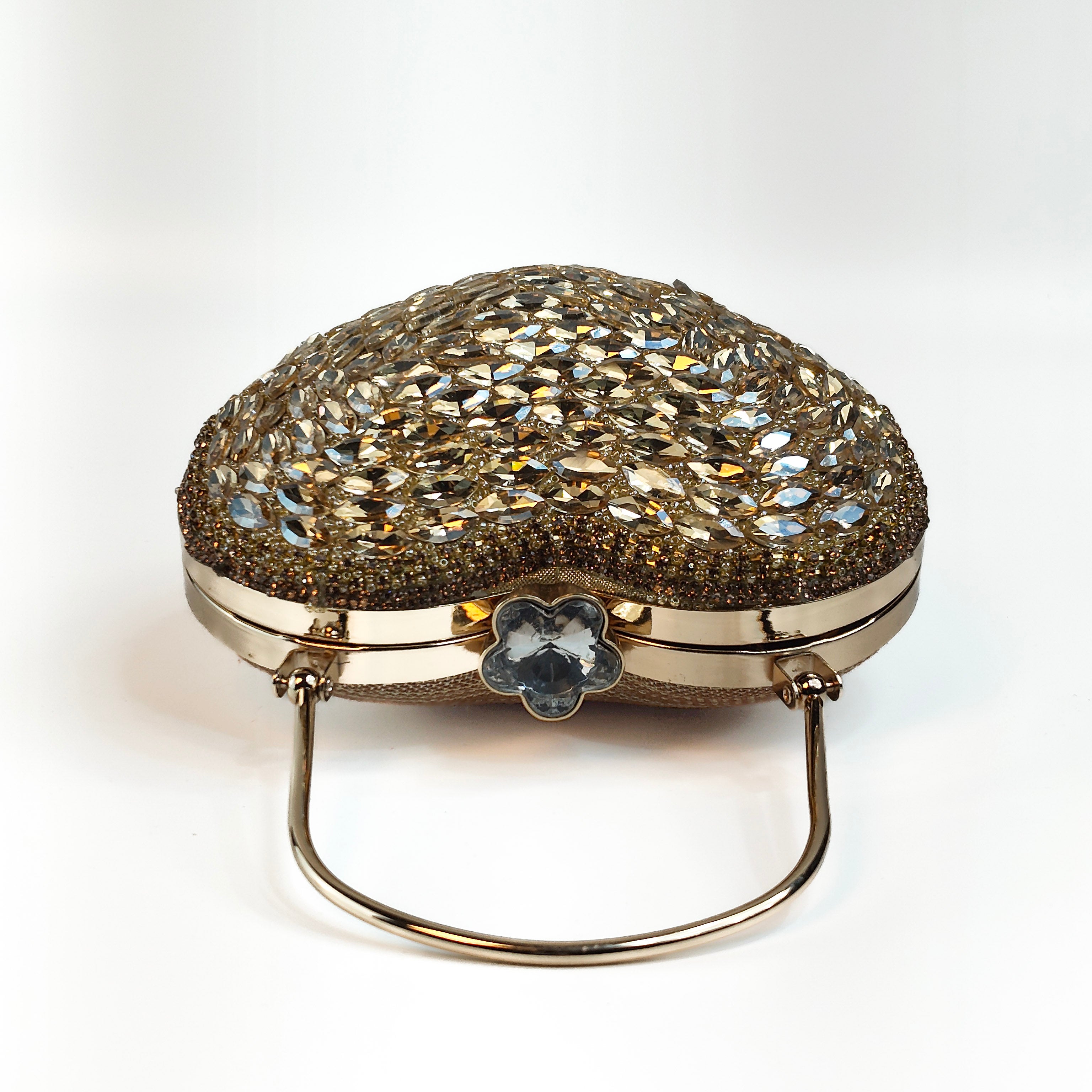 Crystal Encrusted Heart Clutch