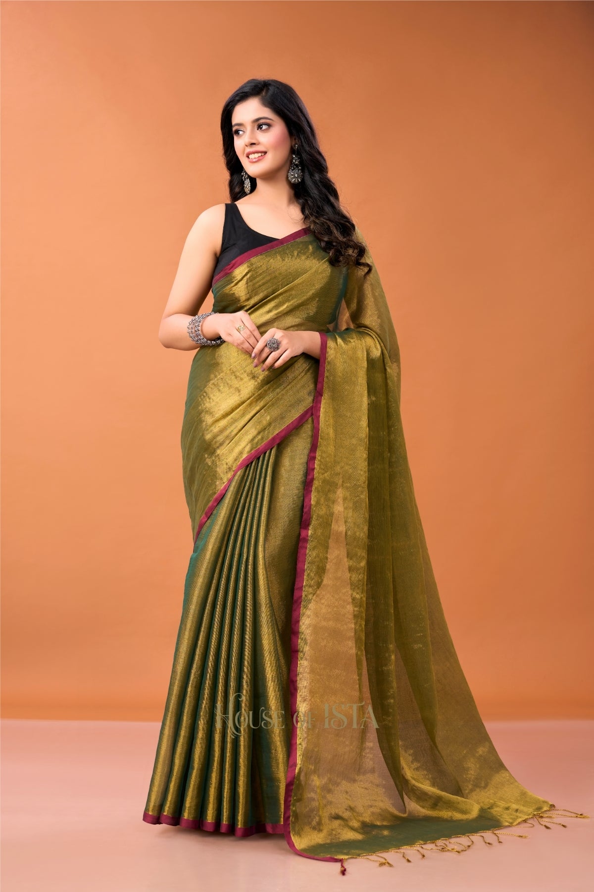 Sunehari Heena Tissue Cotton Saree