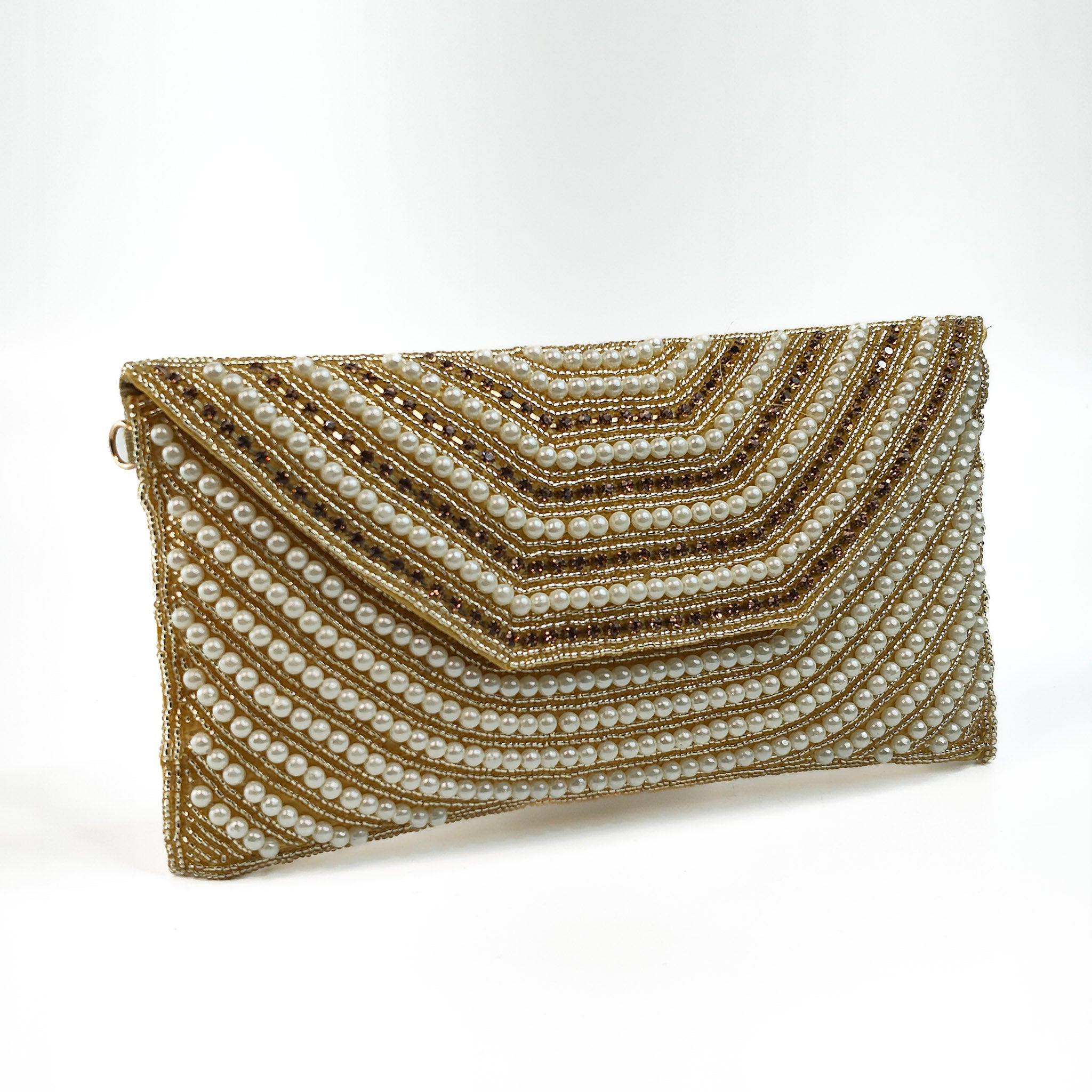 Nazm Pearl Envelope Clutch