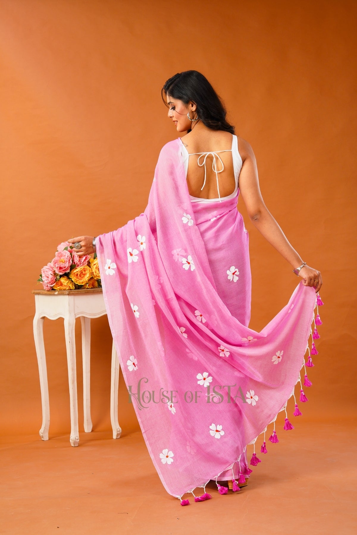 Pink Breeze Mulmul Sarees