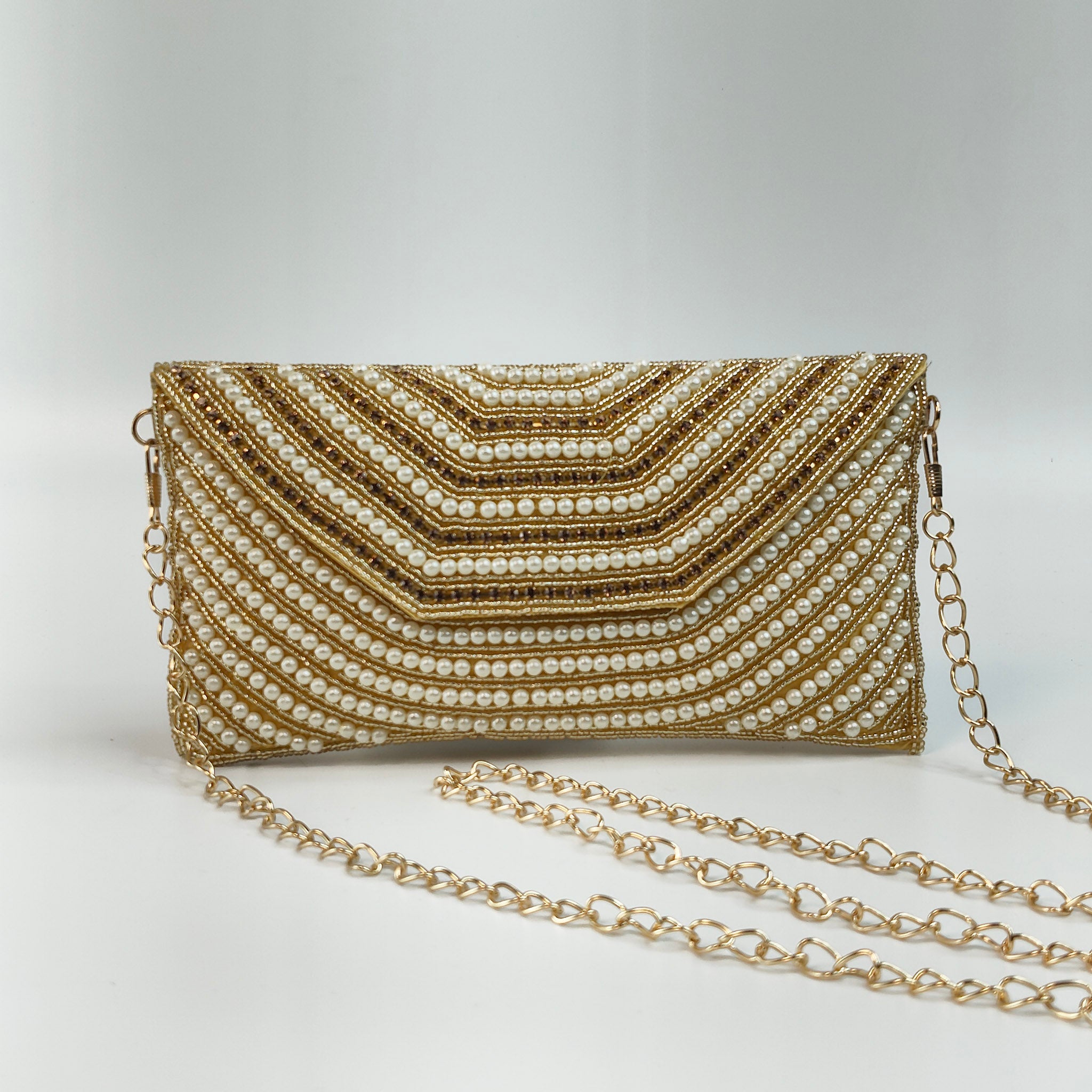 Nazm Pearl Envelope Clutch