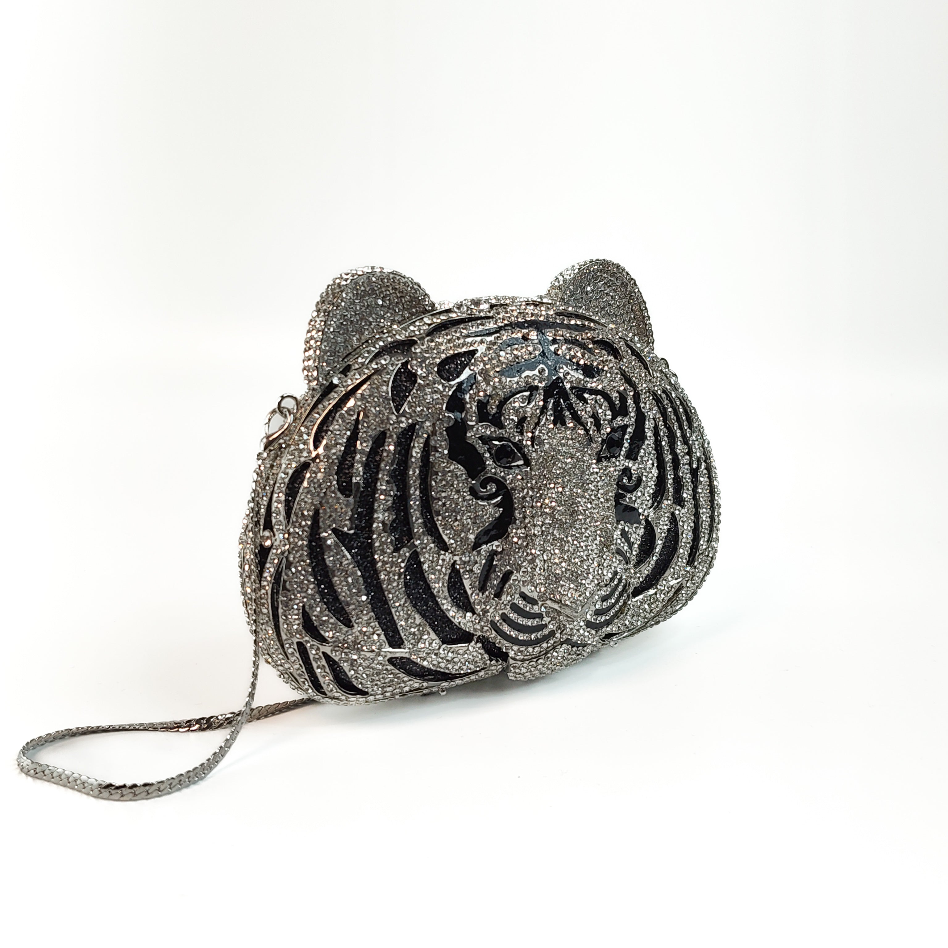 Tiger Statement Crystal Luxe Clutch