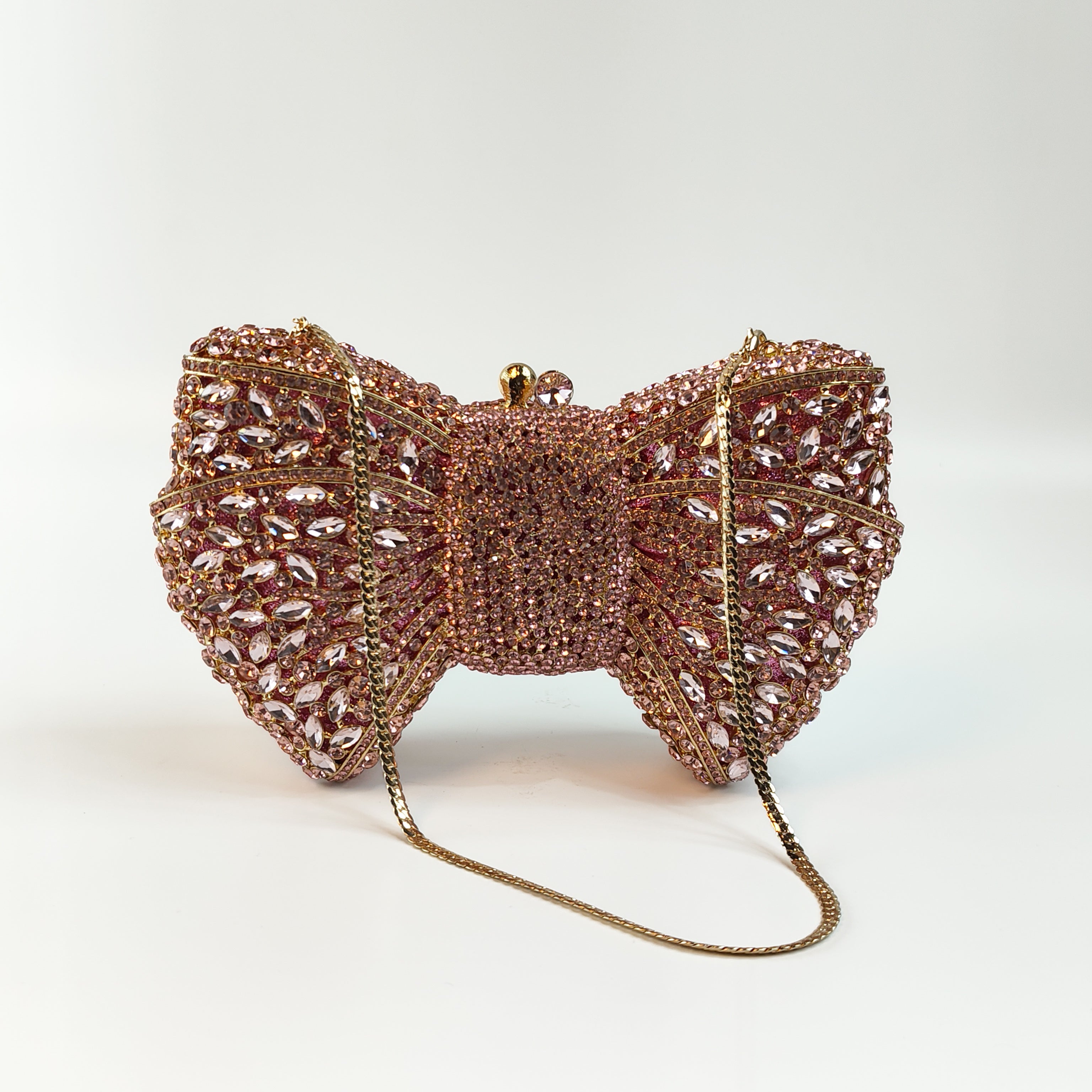 Crystal Bow Statement Luxe Clutch