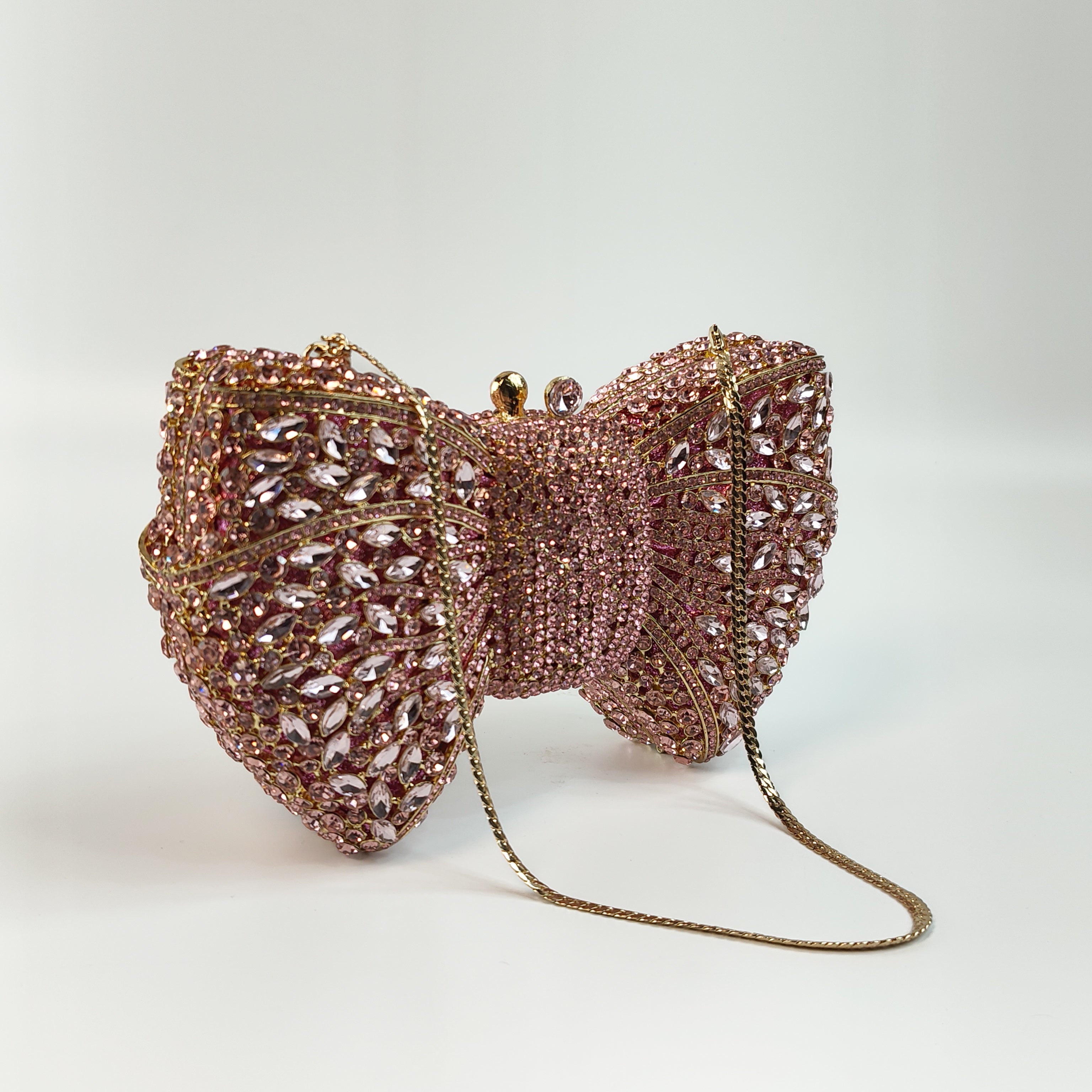 Crystal Bow Statement Luxe Clutch