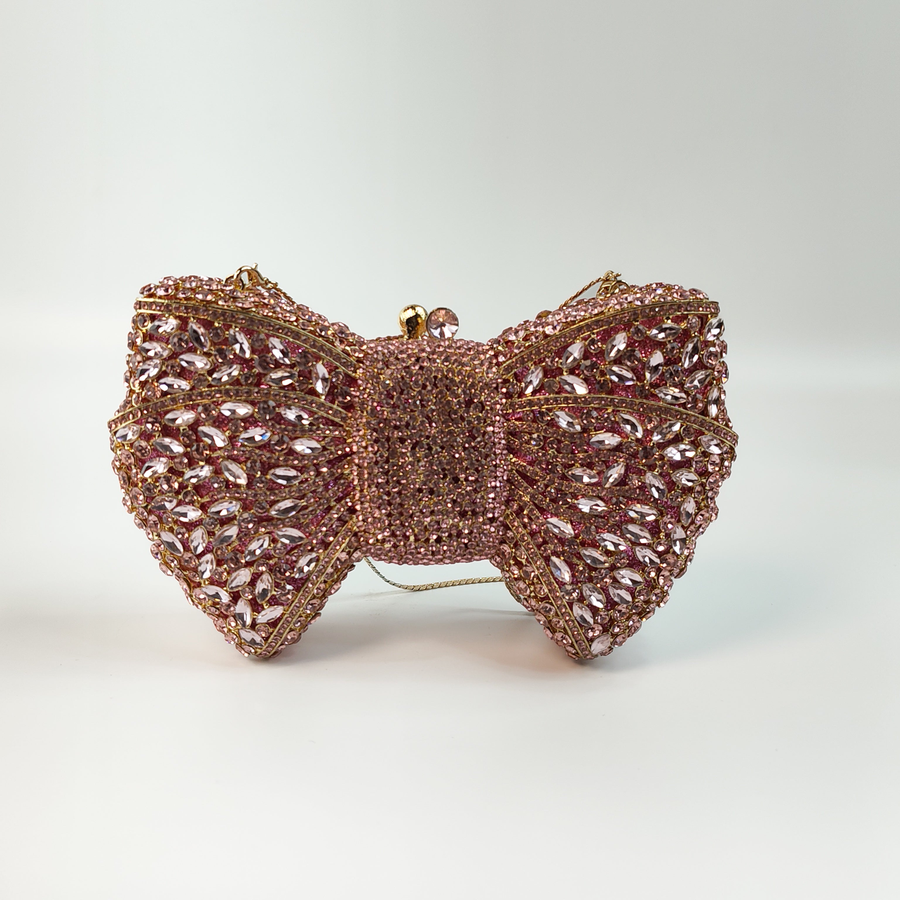 Crystal Bow Statement Luxe Clutch