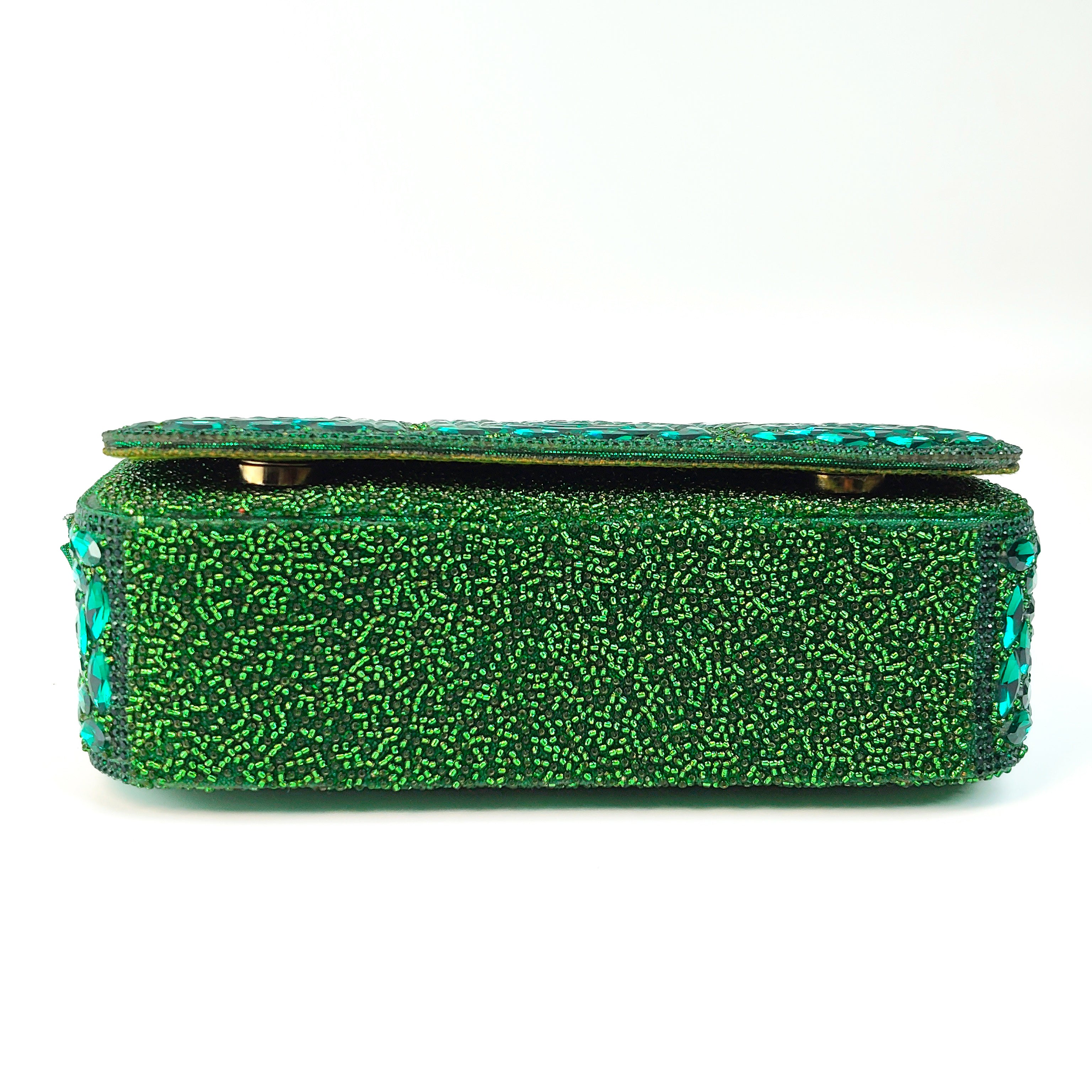 Emerald Crystal Cascade Premium Clutch