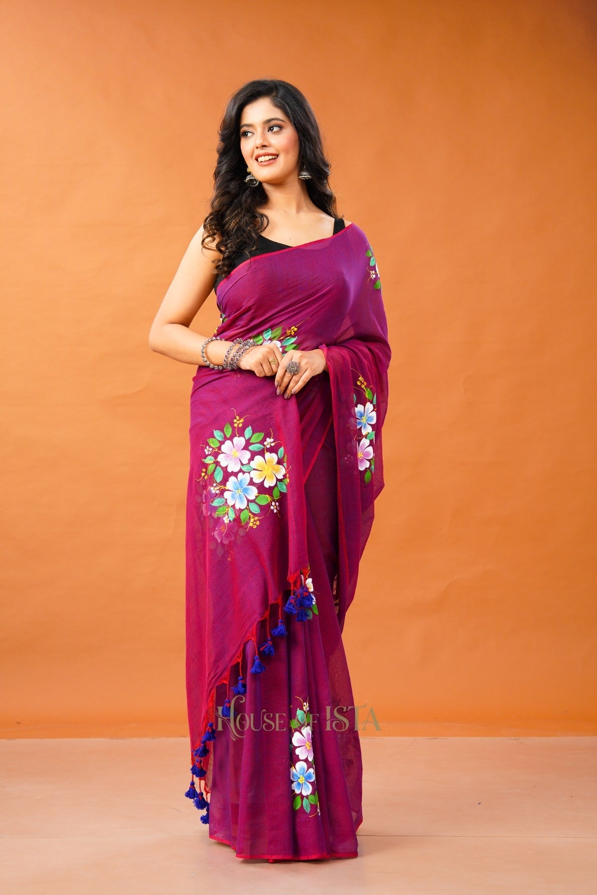Wild Mulberry Boom Mulmul Saree