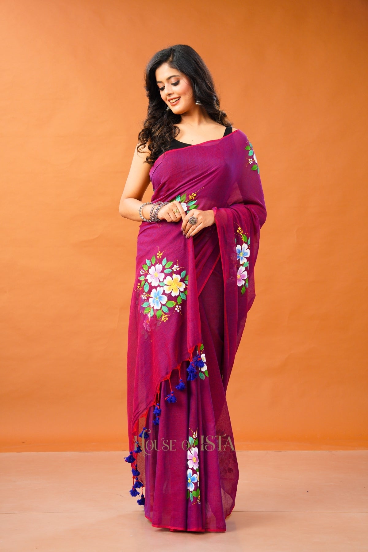 Wild Mulberry Boom Mulmul Saree