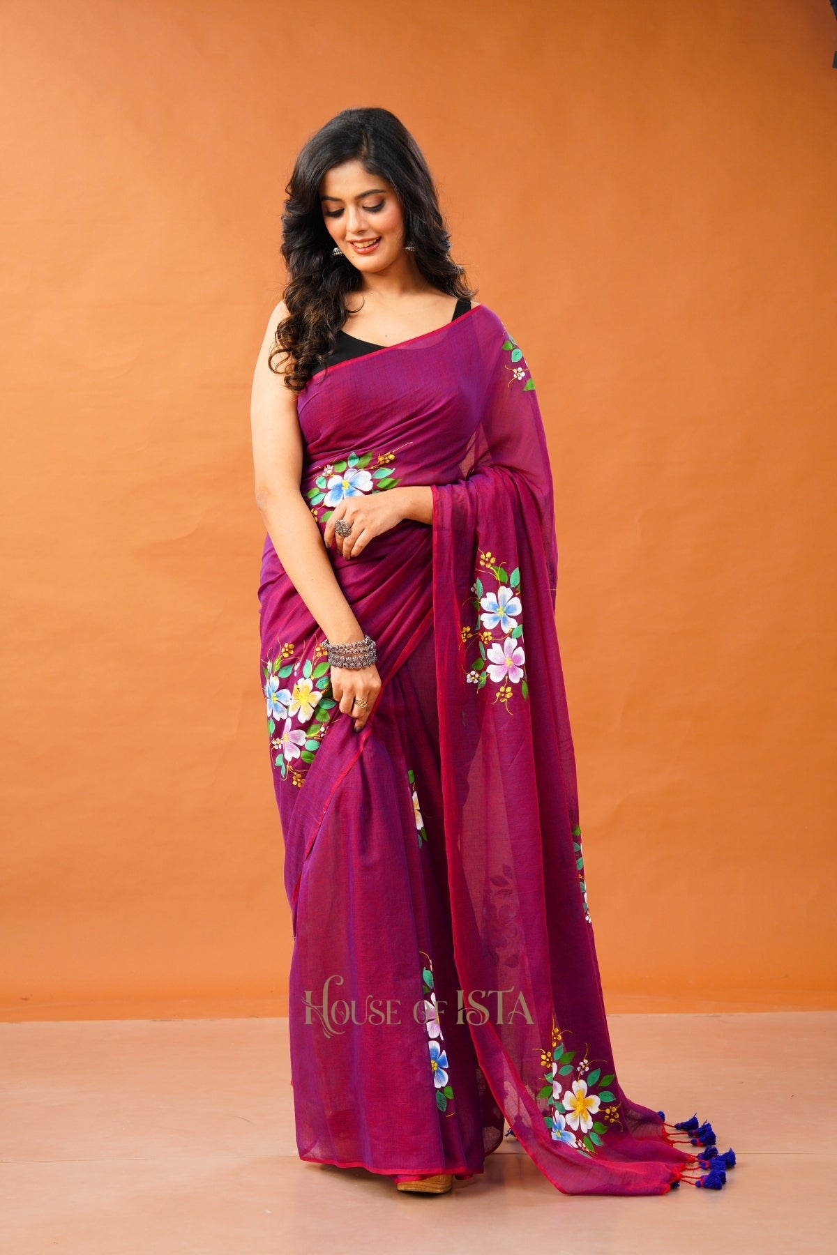 Wild Mulberry Boom Mulmul Saree