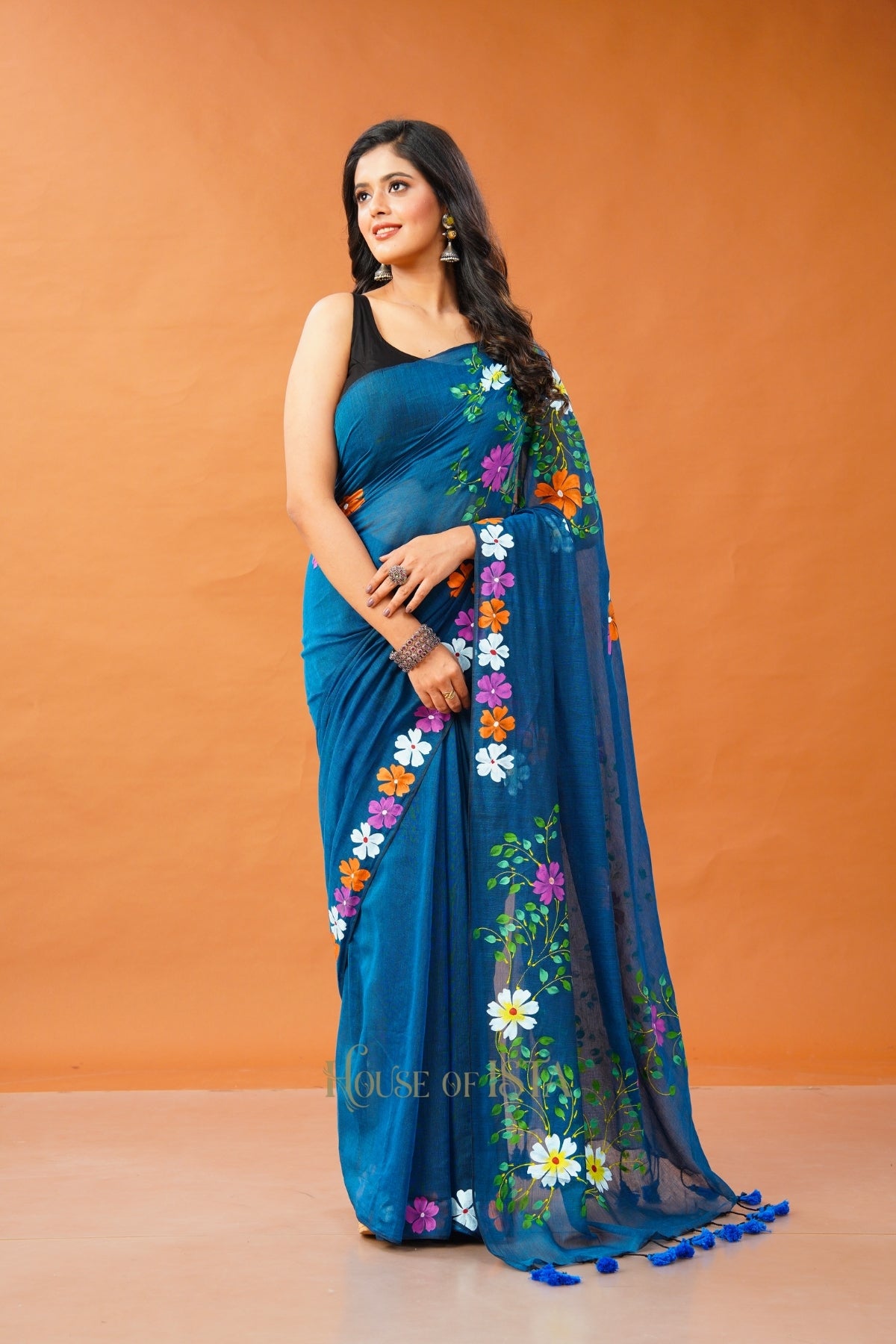 Peacock Poetry Mulmul Saree