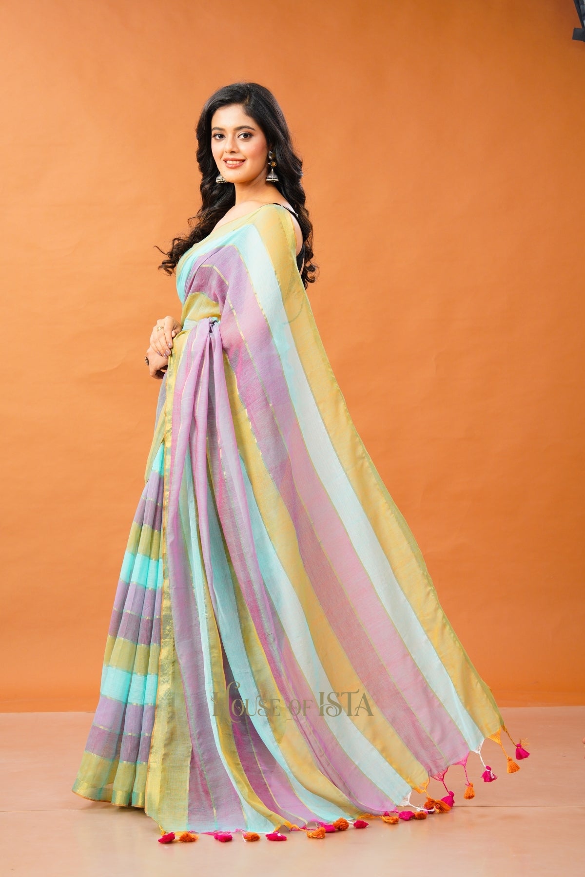 The Berry Breeze Premium Cotton Saree