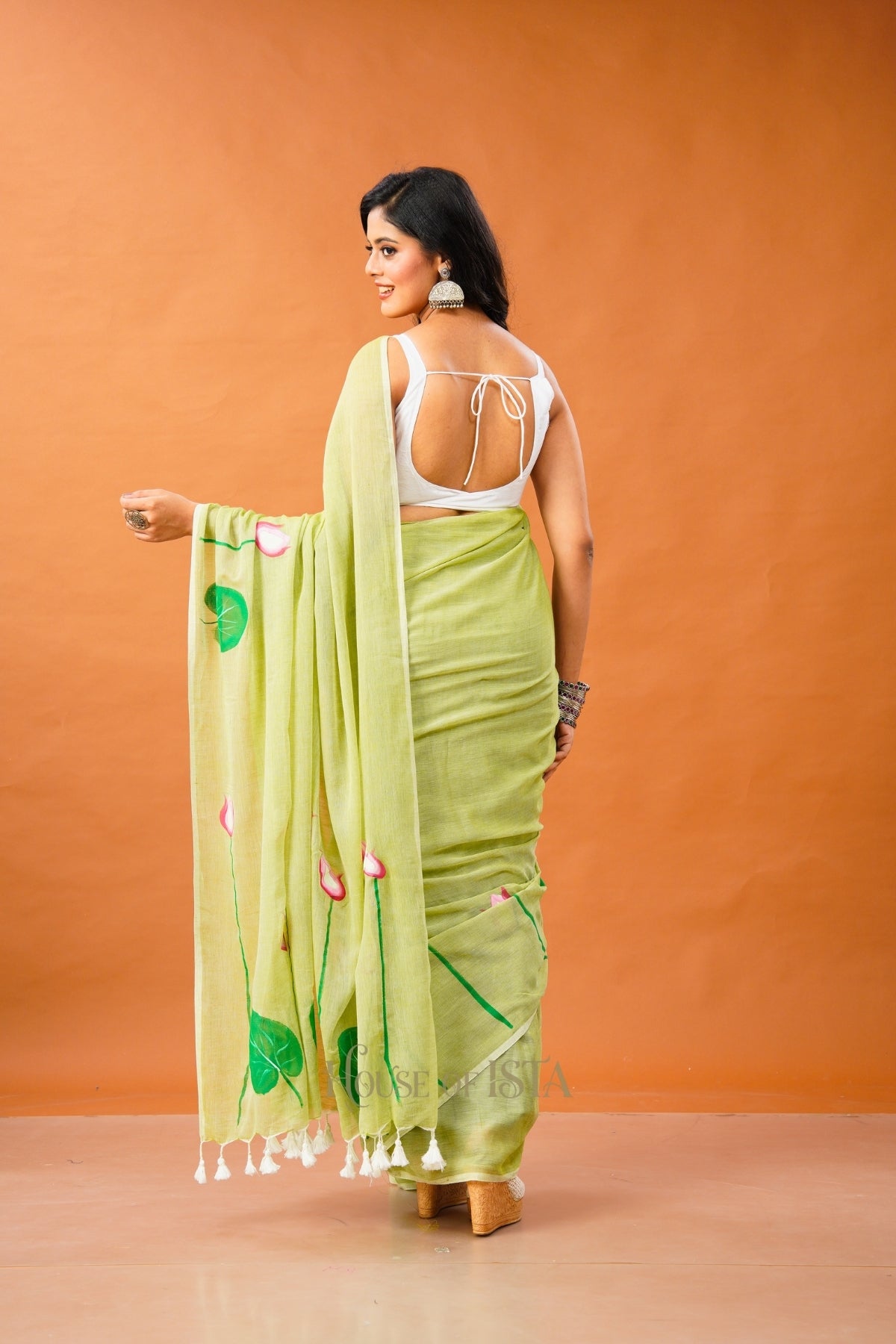 The Sage Lotus Mulmul Saree