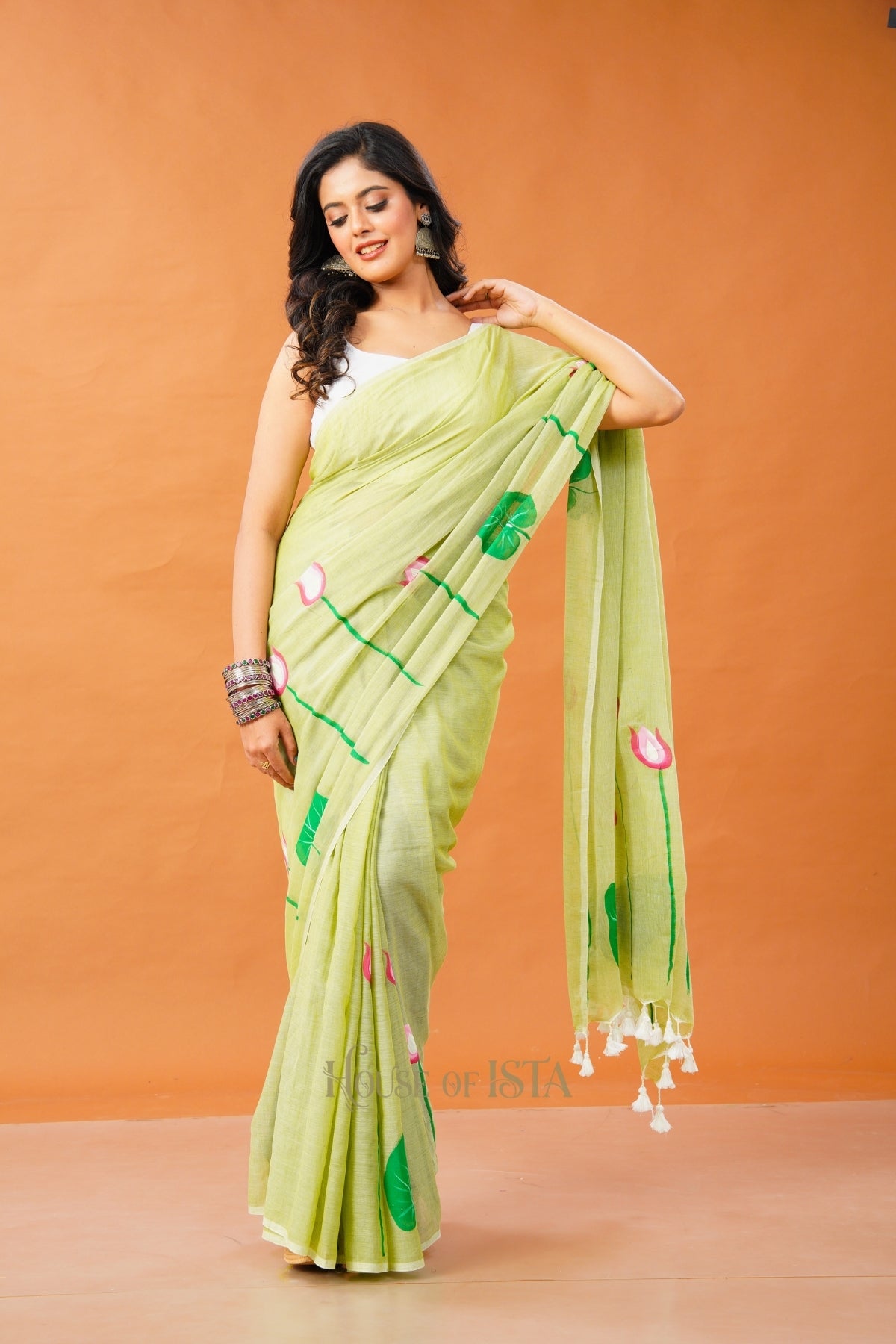 The Sage Lotus Mulmul Saree