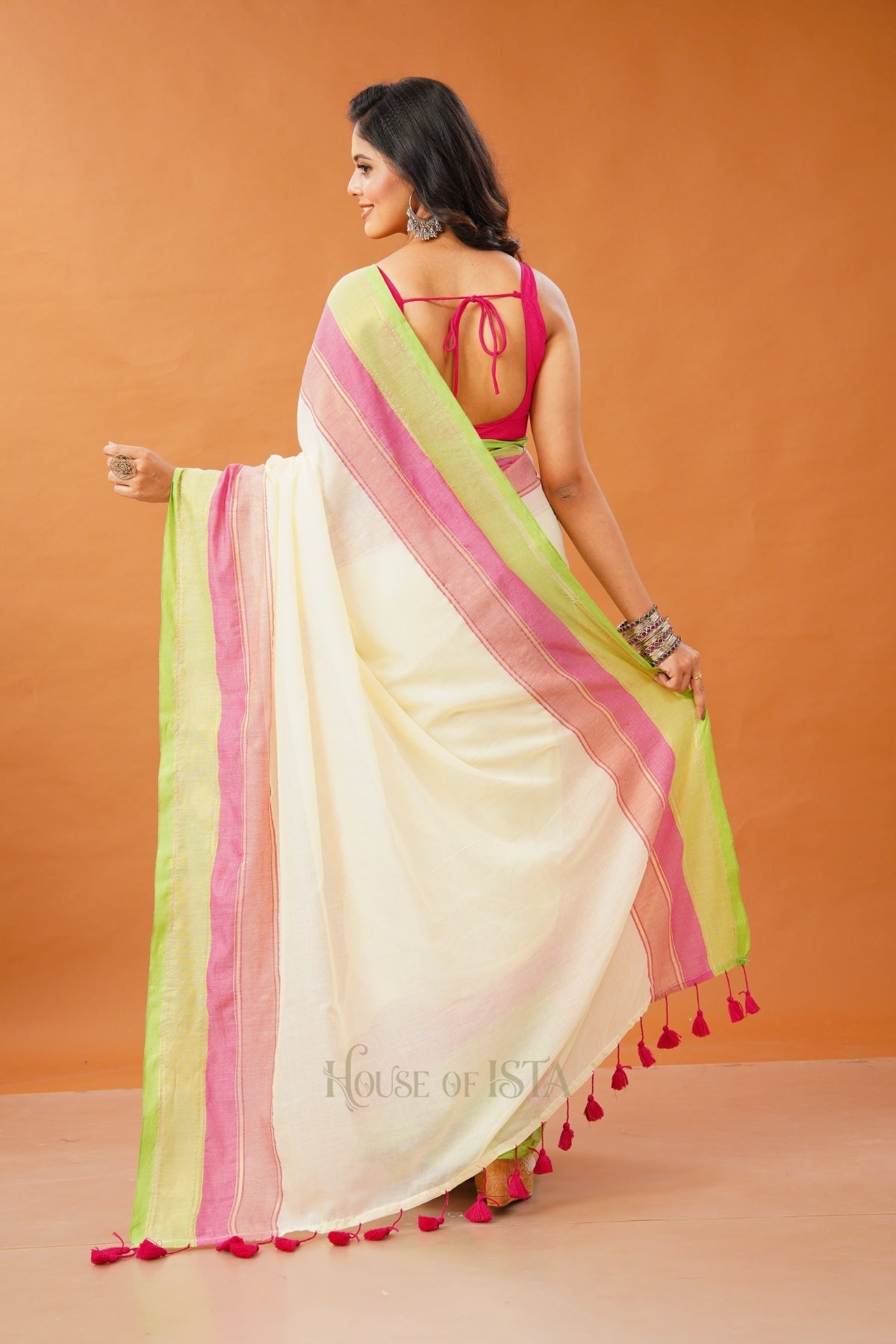 The Ivory Eden Premium Cotton Saree