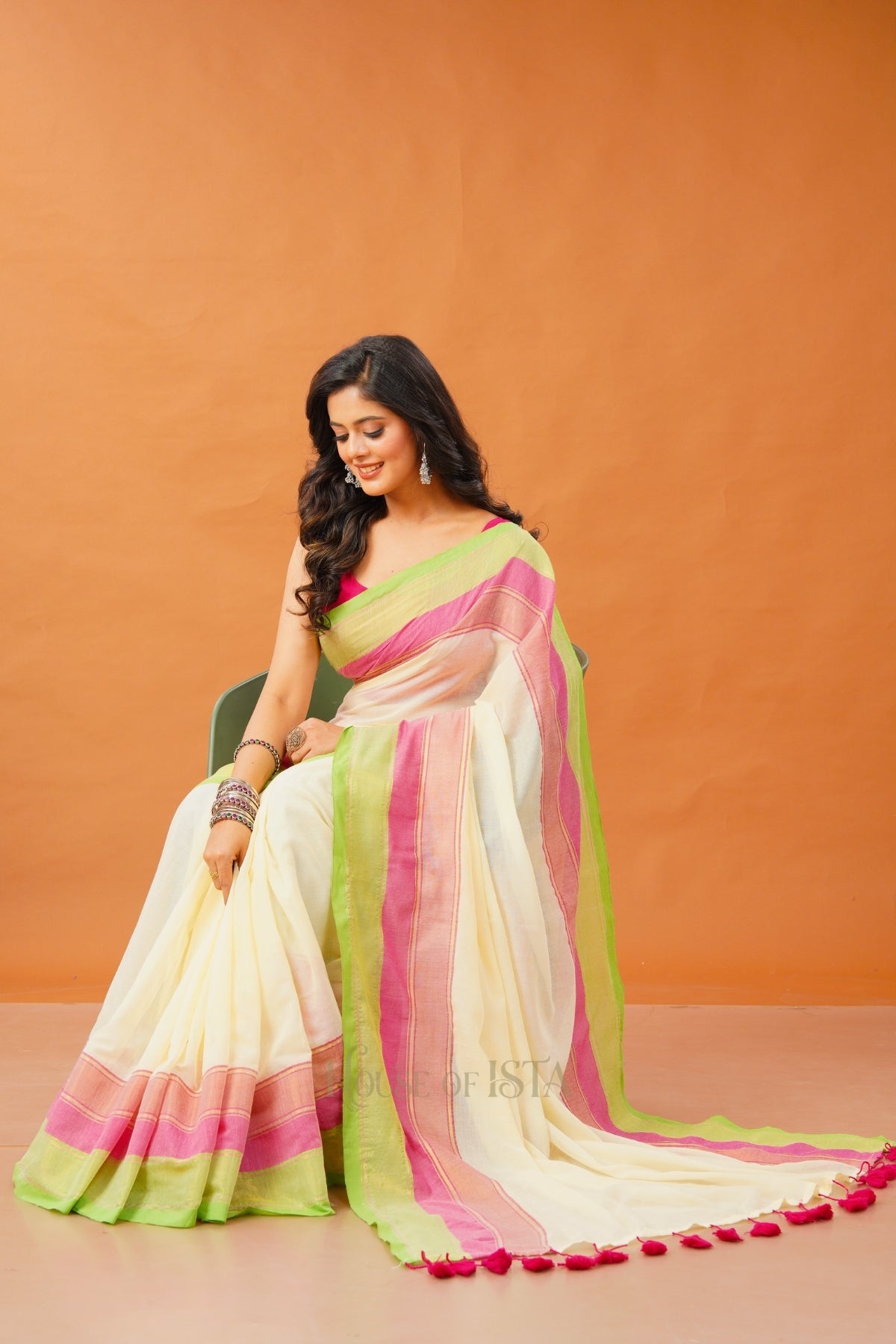 The Ivory Eden Premium Cotton Saree