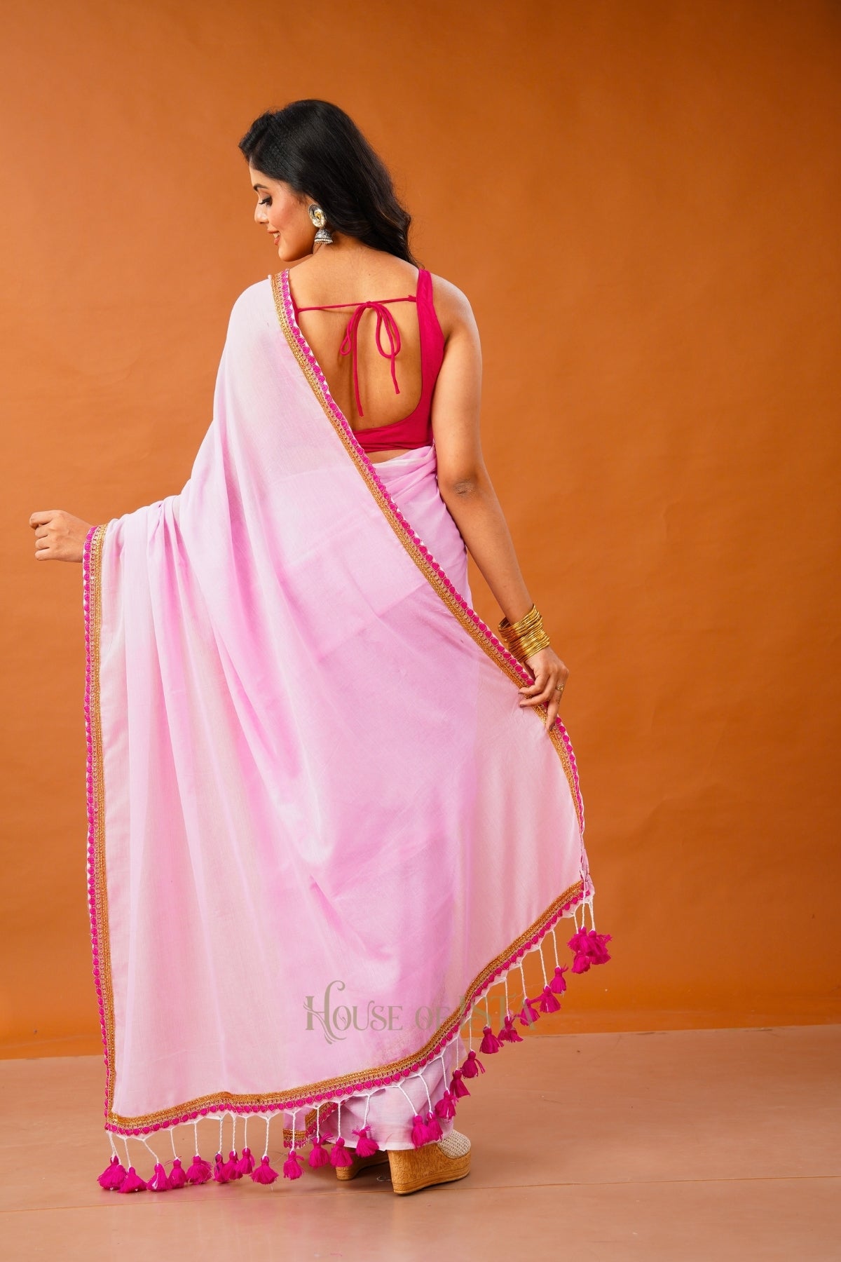 Gullabo Mulmul Saree