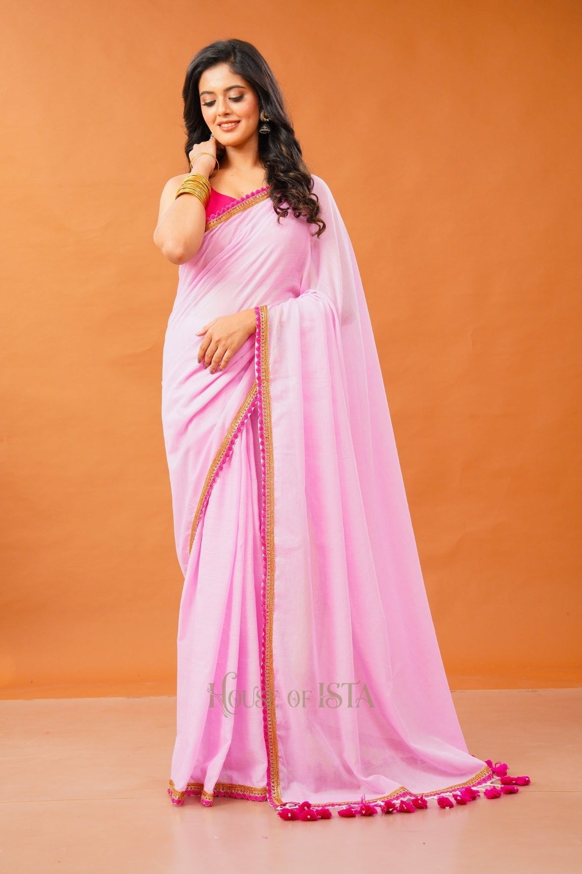 Gullabo Mulmul Saree