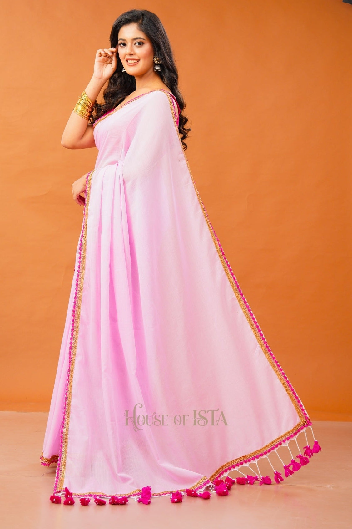 Gullabo Mulmul Saree