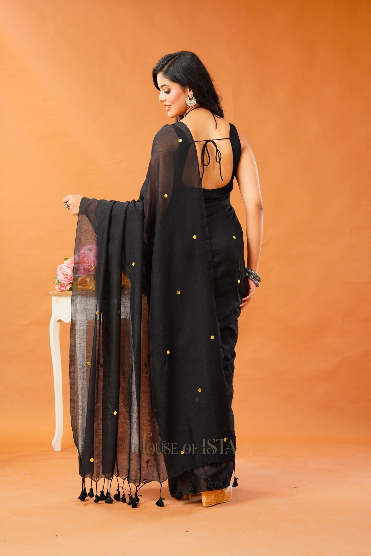 Midnight Galaxy Cotton Saree
