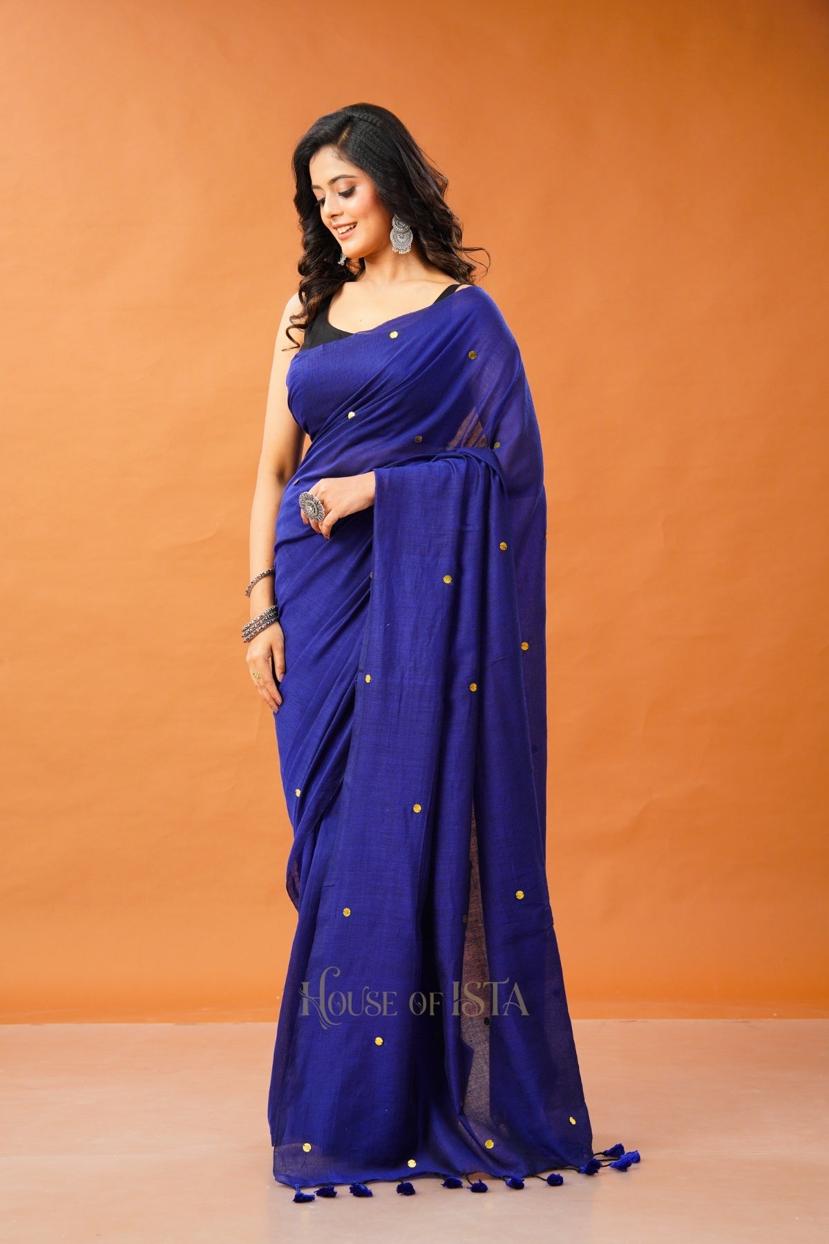 Ink Shadow Cotton Saree