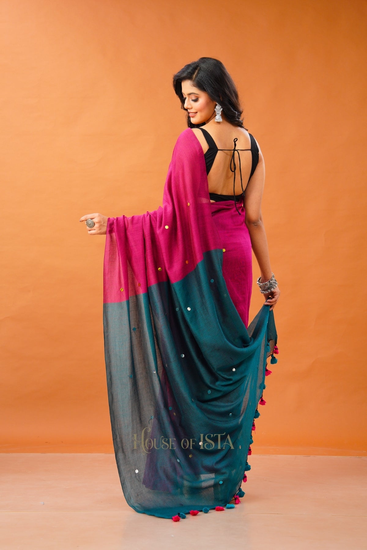 Twilight Syrah Cotton Saree