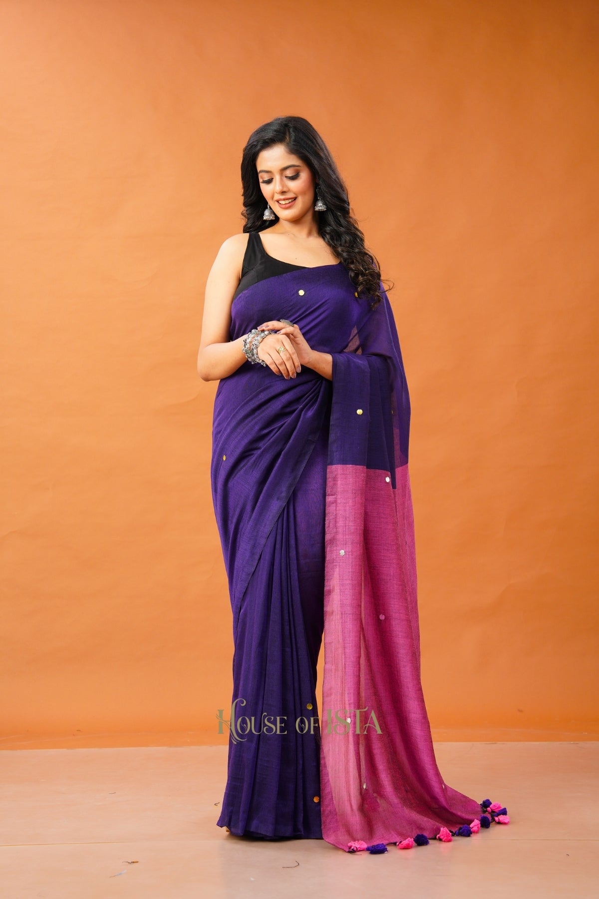 Amethyst Aura Cotton Saree