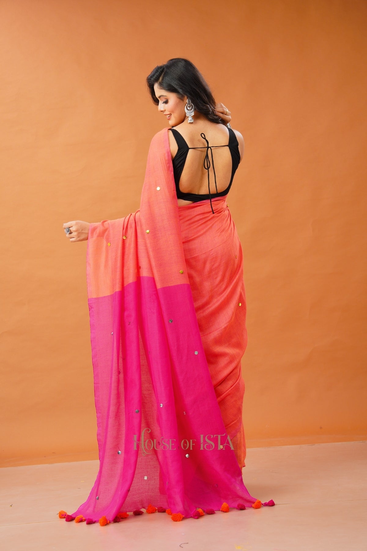 Berry Blush & Beam Cotton Saree
