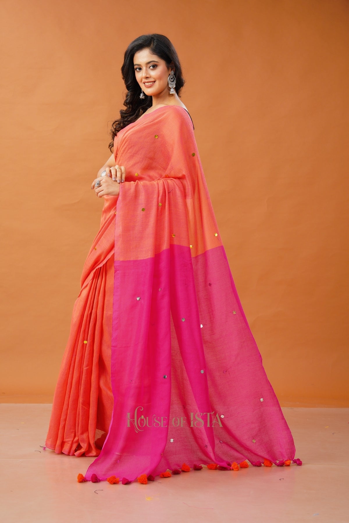 Berry Blush & Beam Cotton Saree