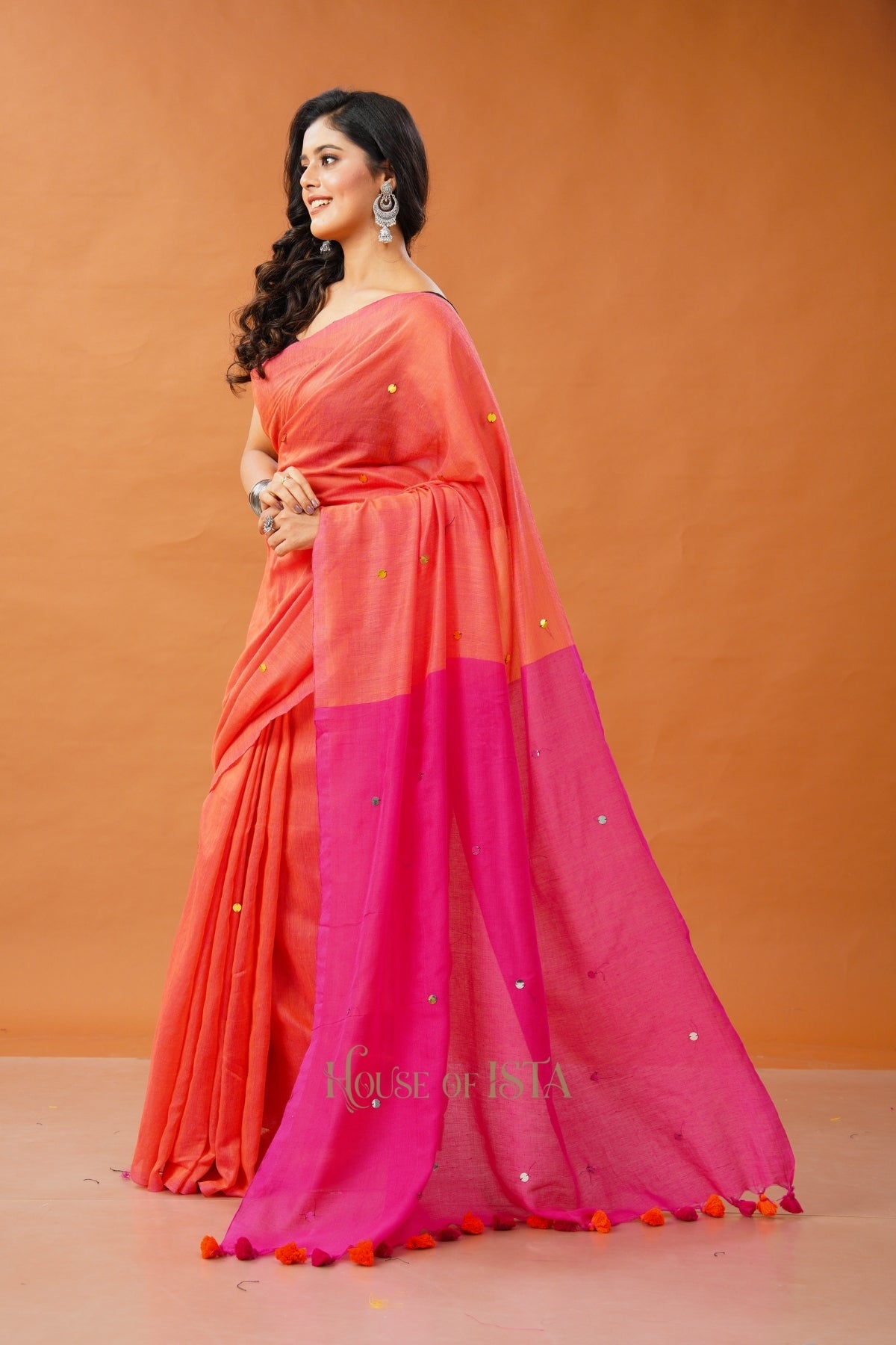 Berry Blush & Beam Cotton Saree