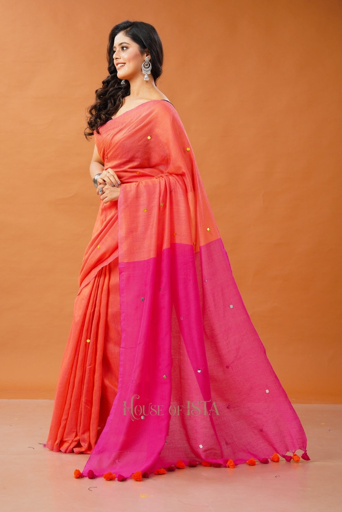 Berry Blush & Beam Cotton Saree