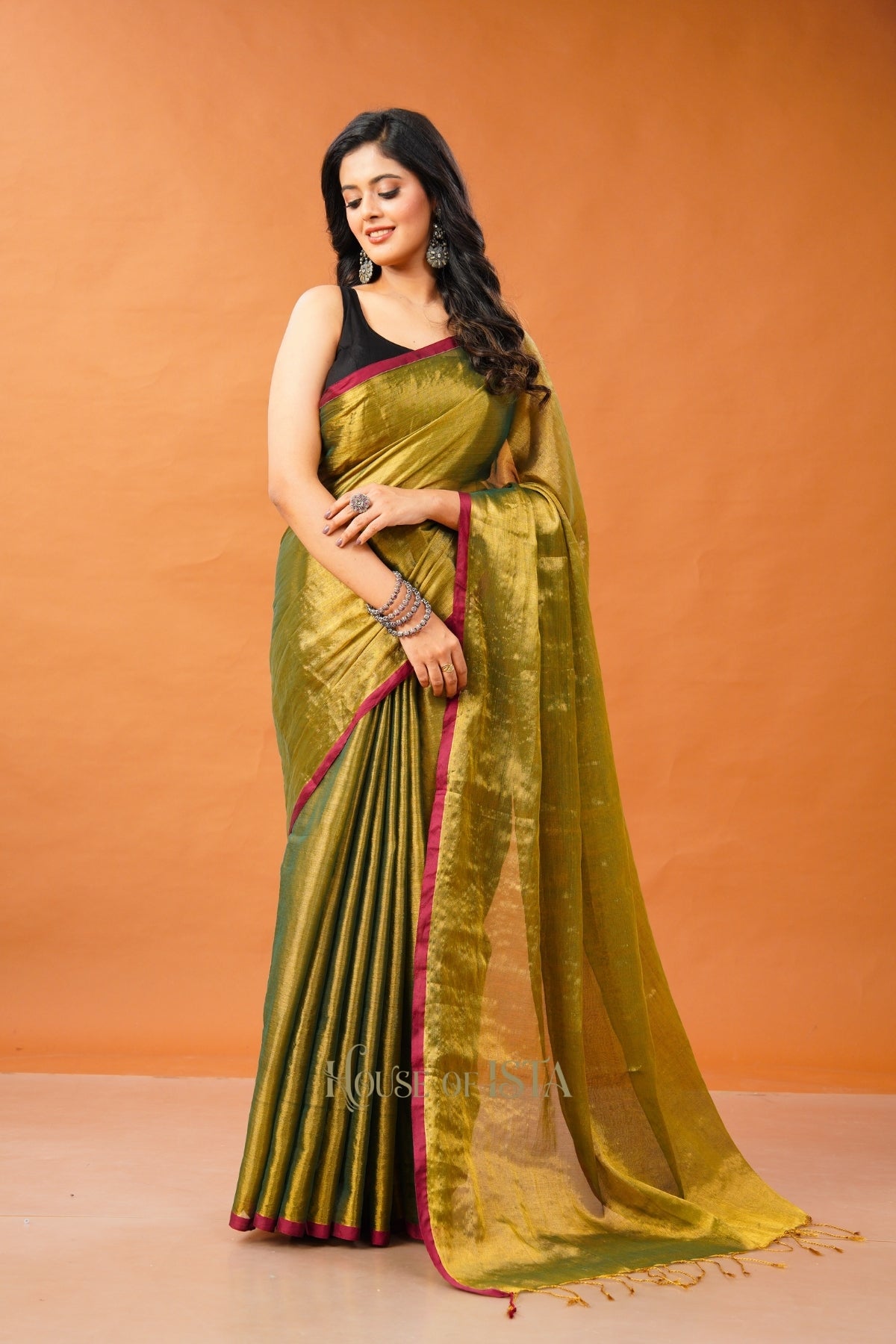 Sunehari Heena Tissue Cotton Saree