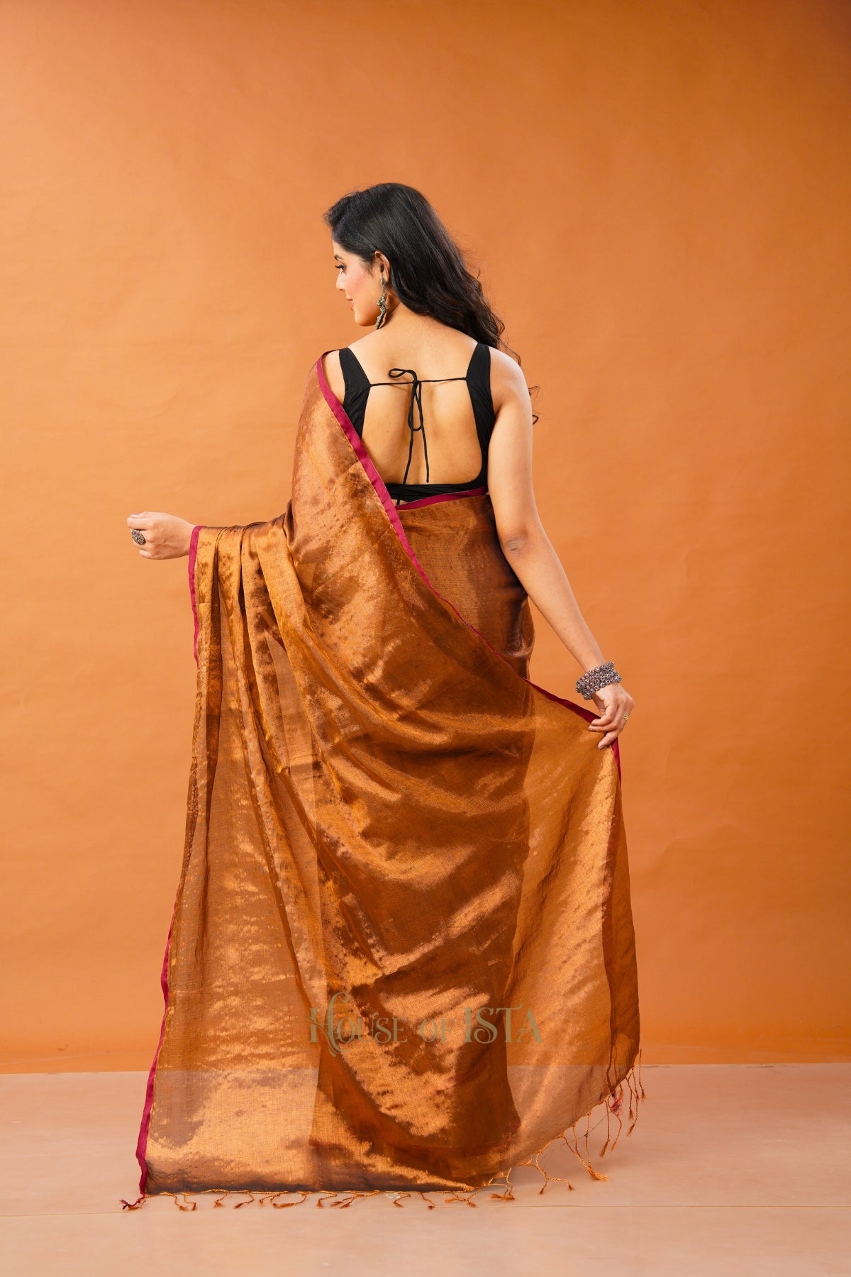 Ether Gold Tissue Cotton Saree