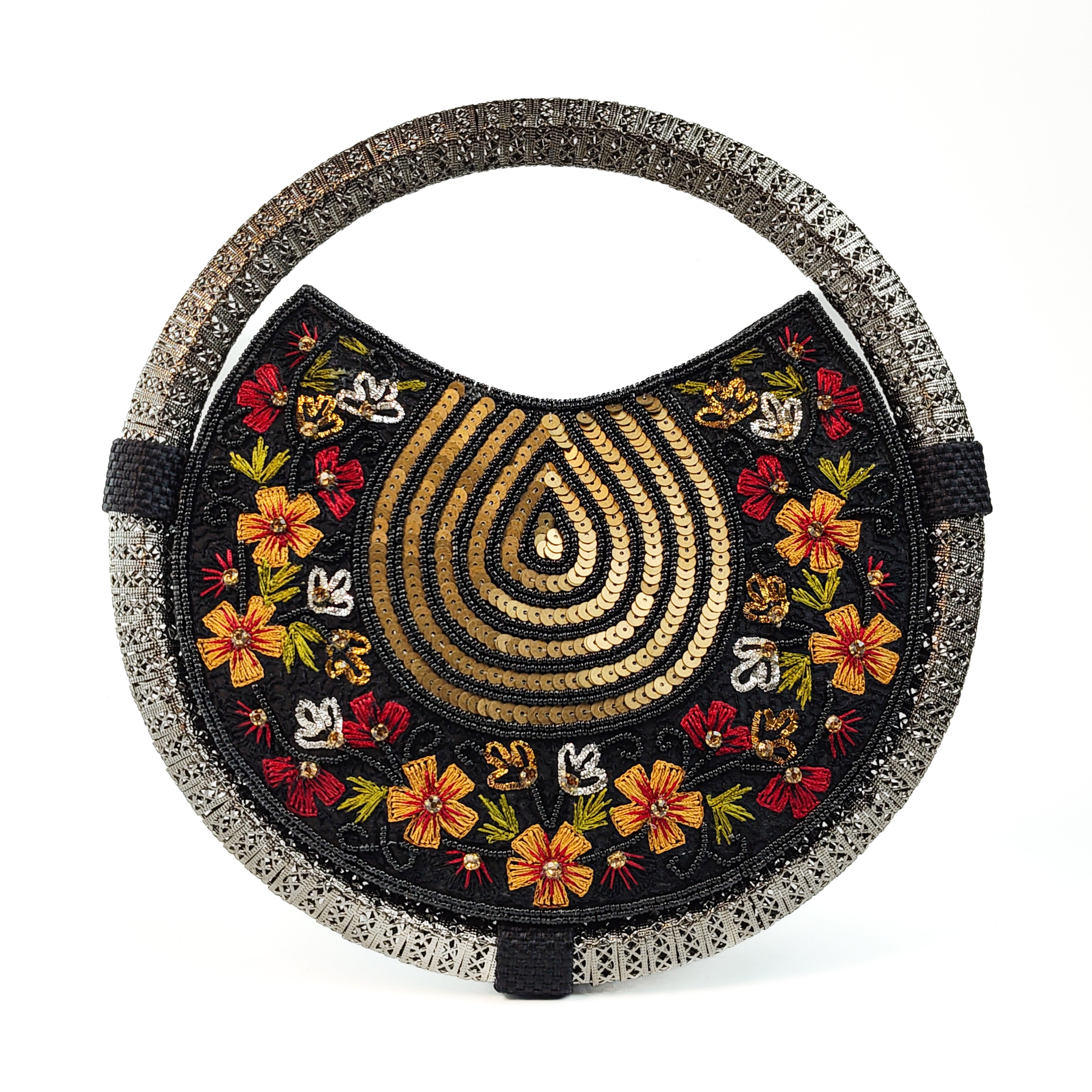 The Midnight Garden Round Clutch