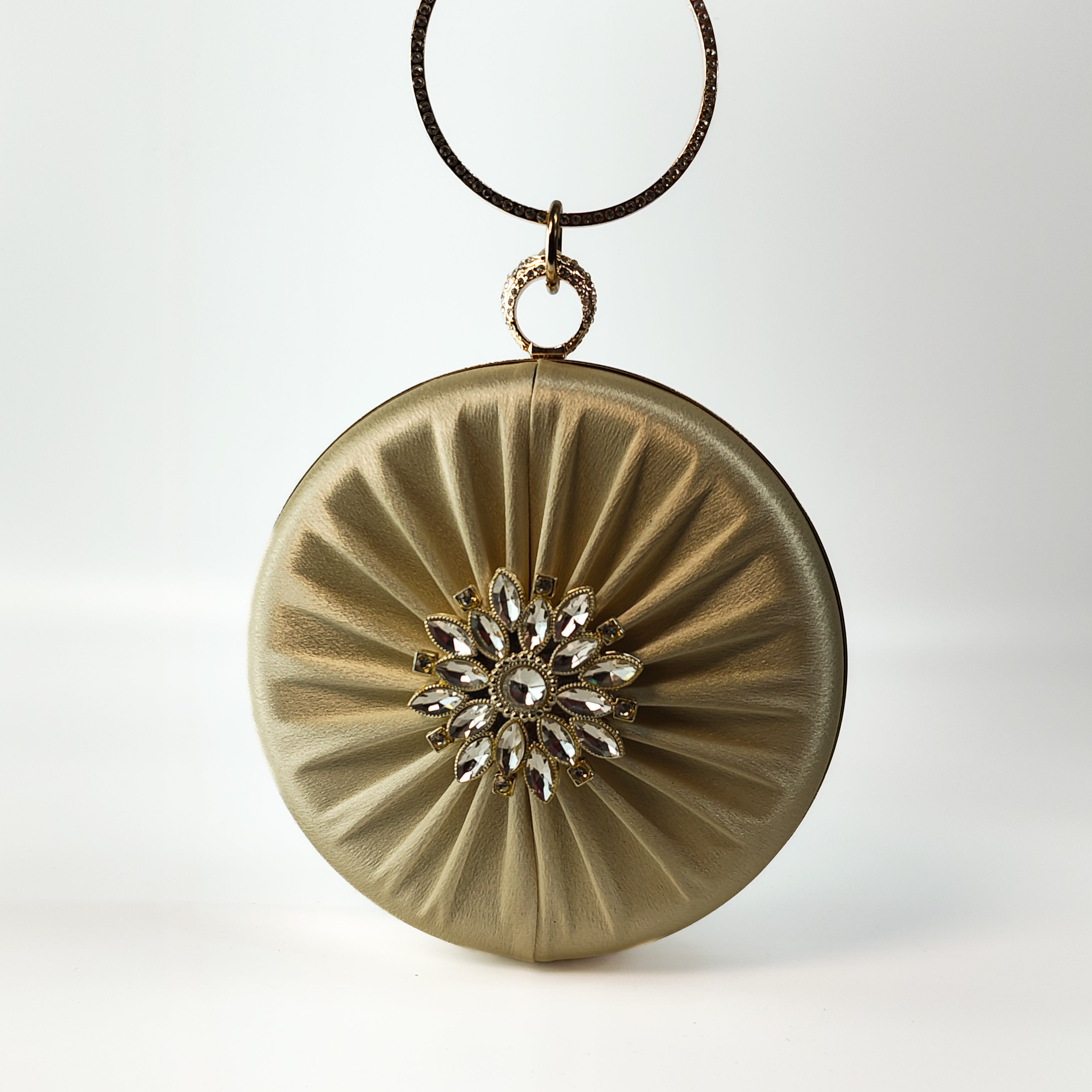 The Gilded Aura Ring Handle Clutch