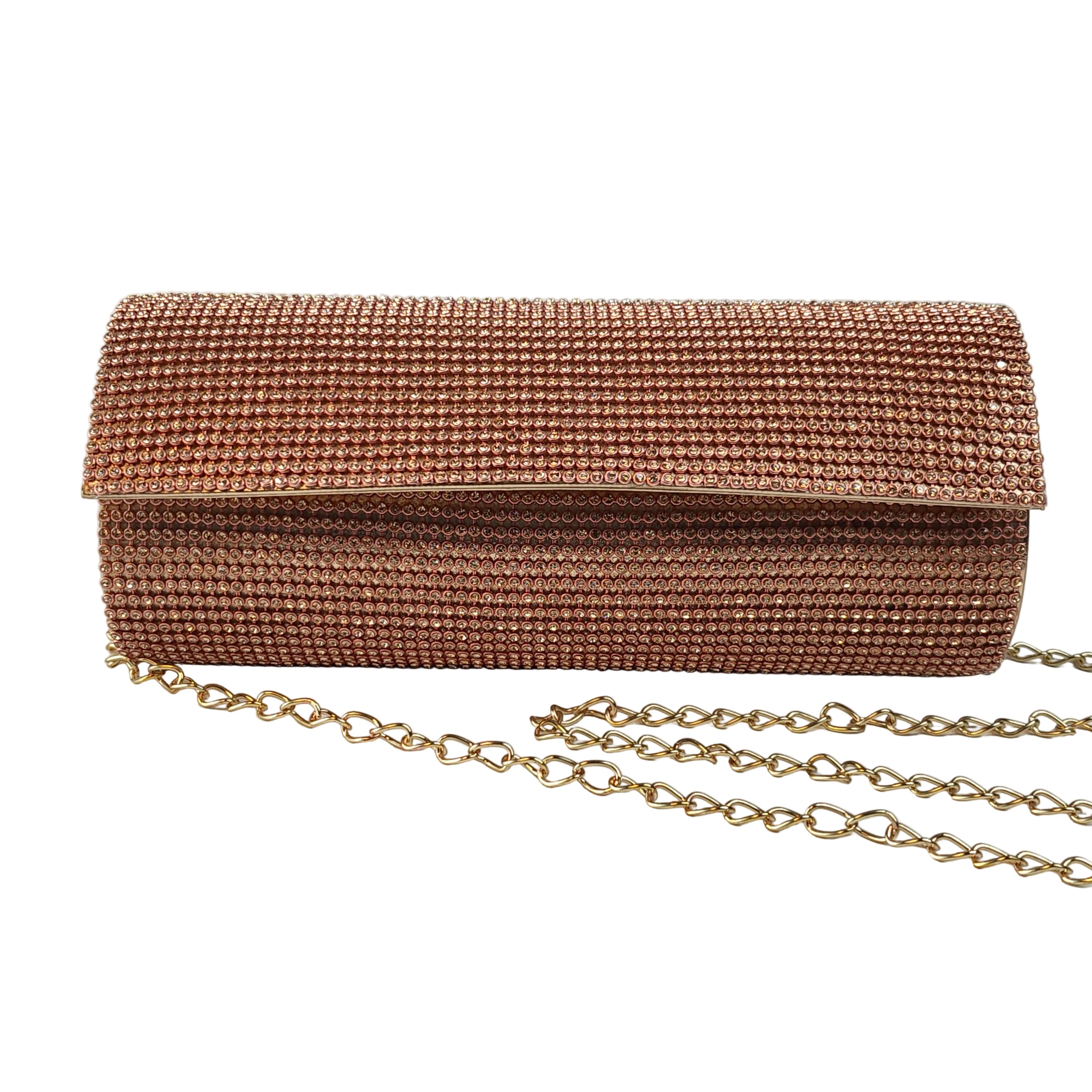 Rose Gold Crystal Clutch