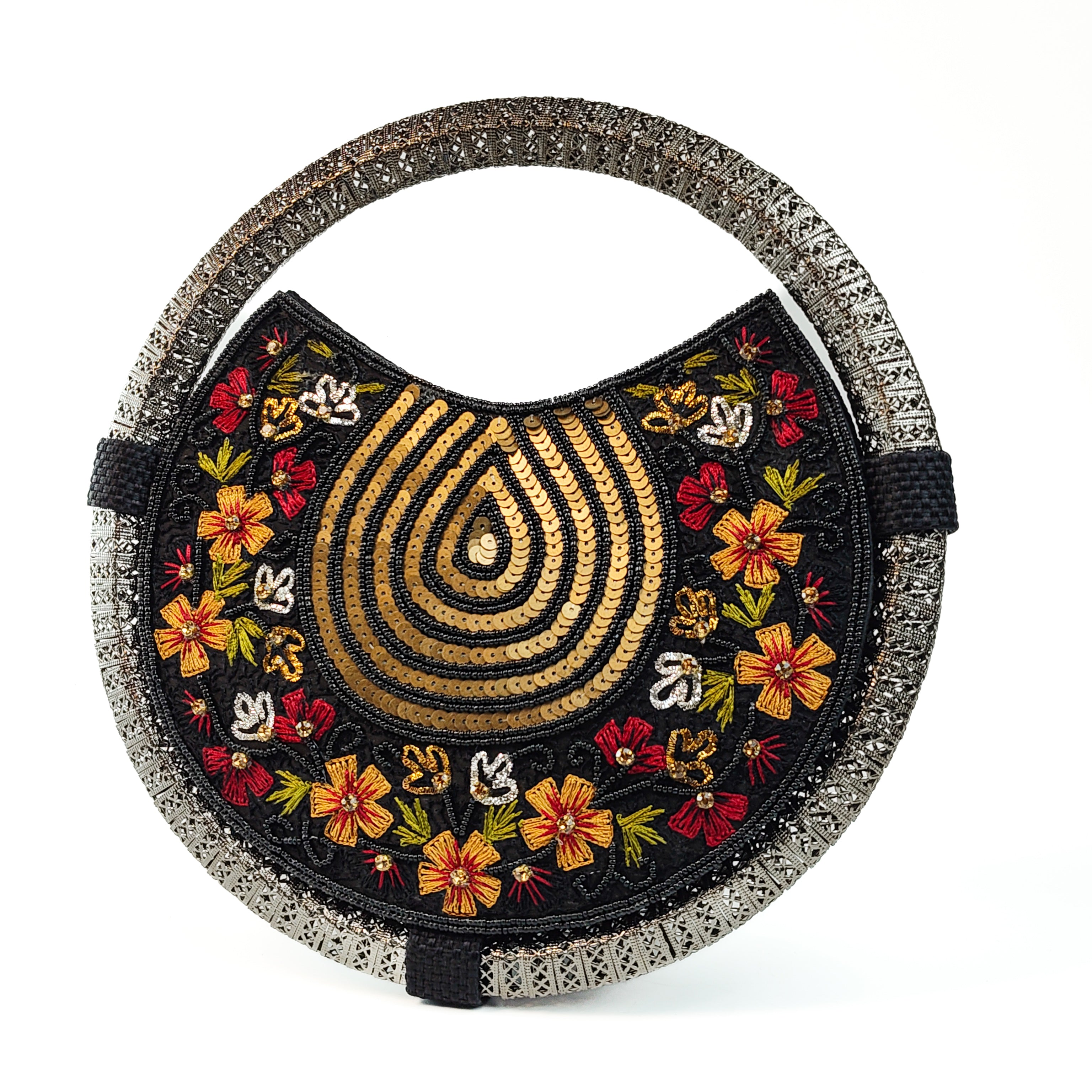 The Midnight Garden Round Clutch