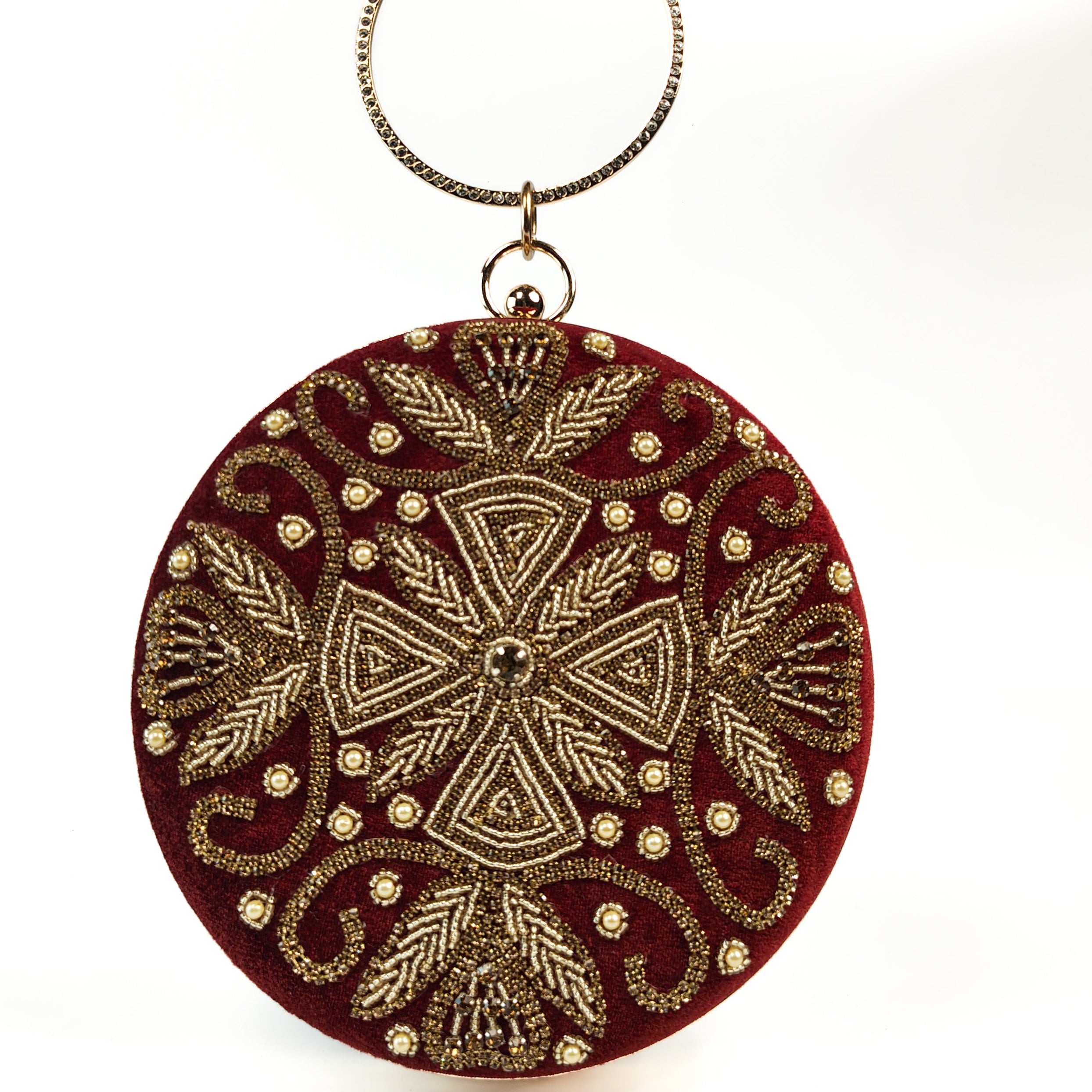 Round maroon