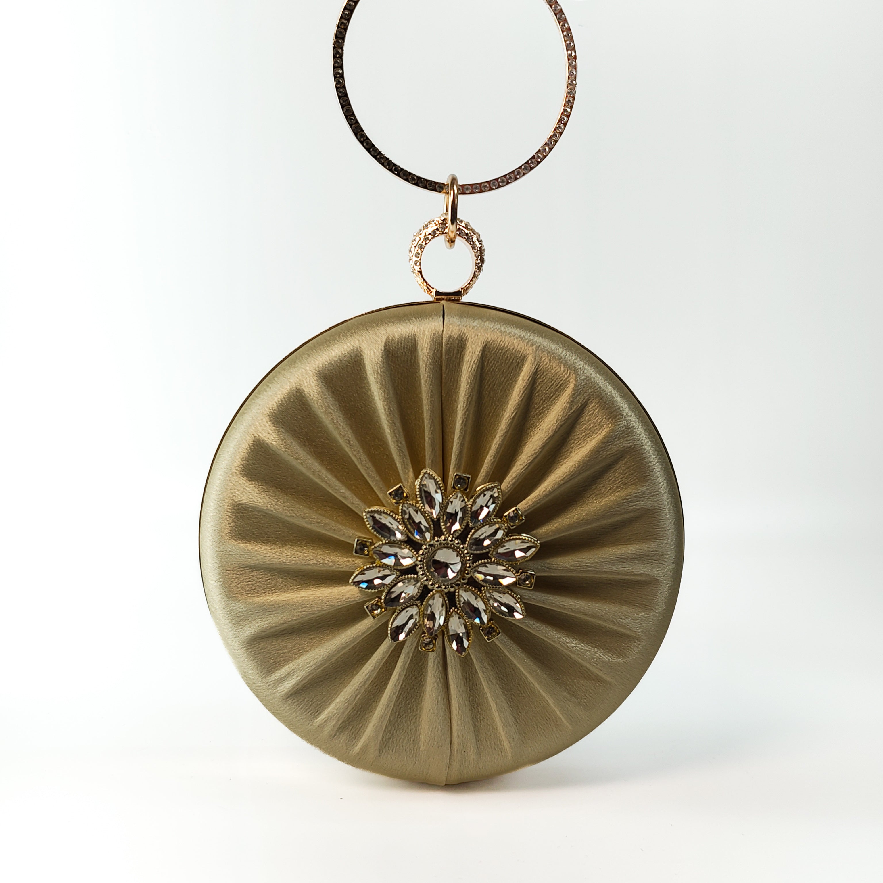 The Gilded Aura Ring Handle Clutch