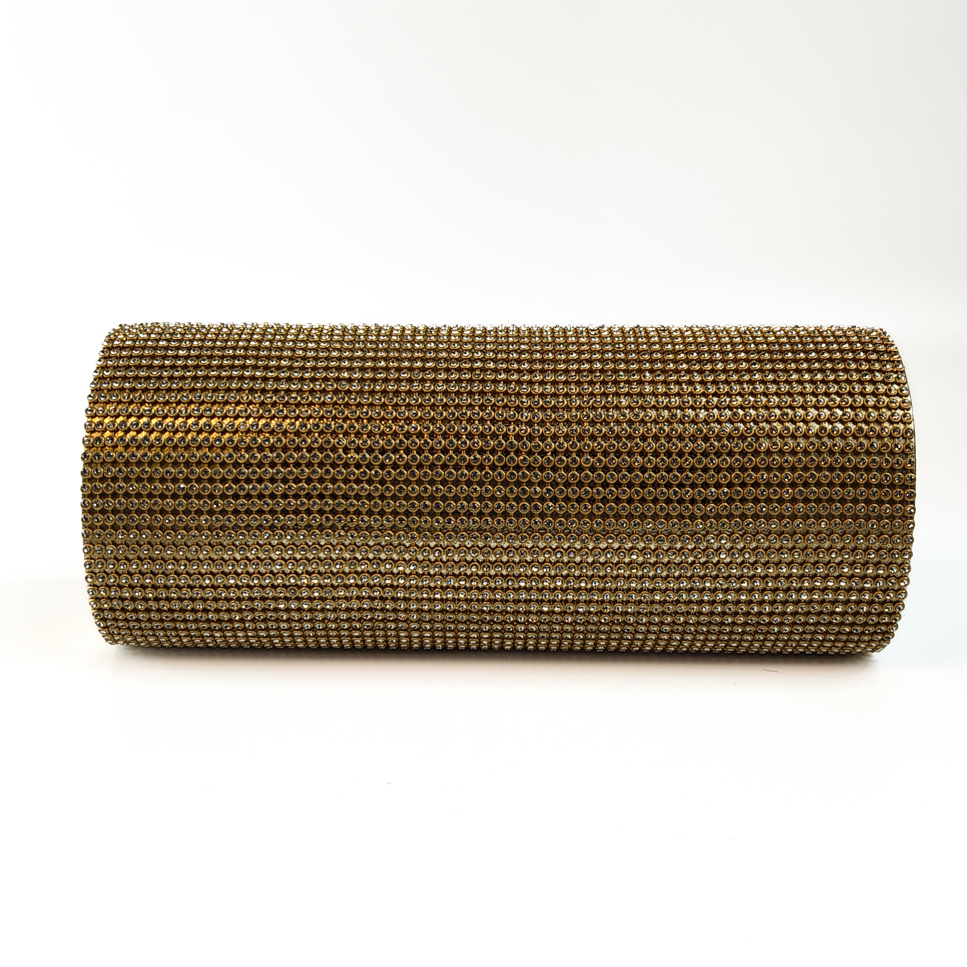 Golden Glam Crystal Clutch