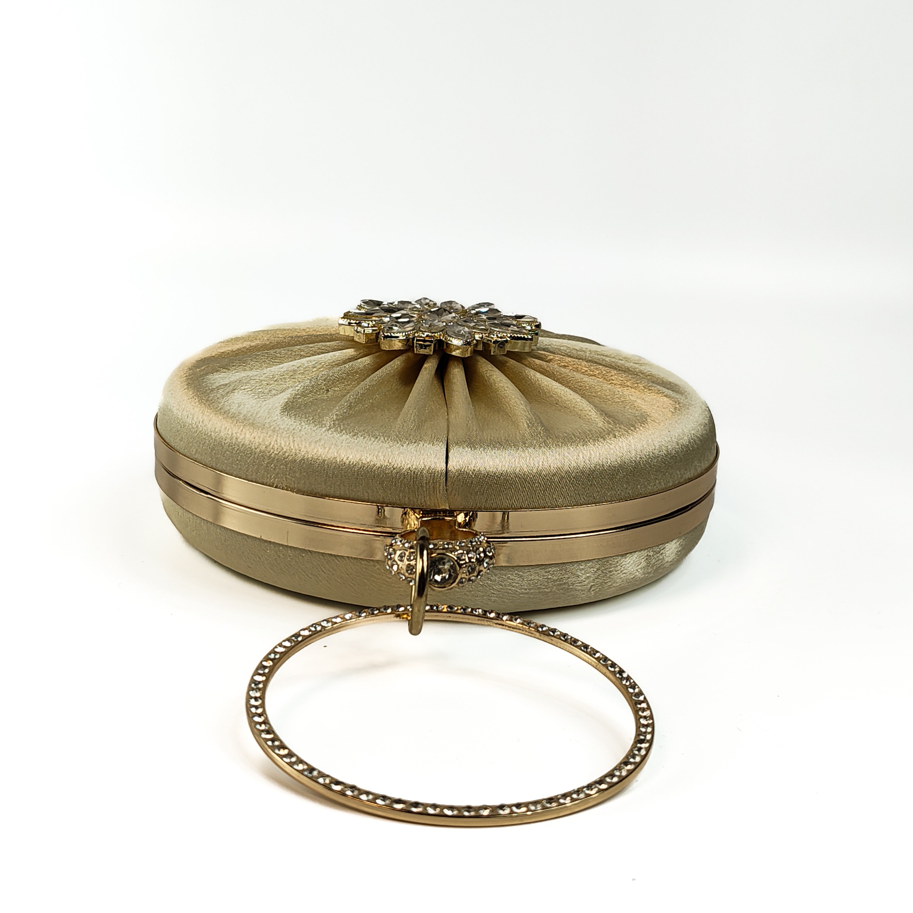 The Gilded Aura Ring Handle Clutch