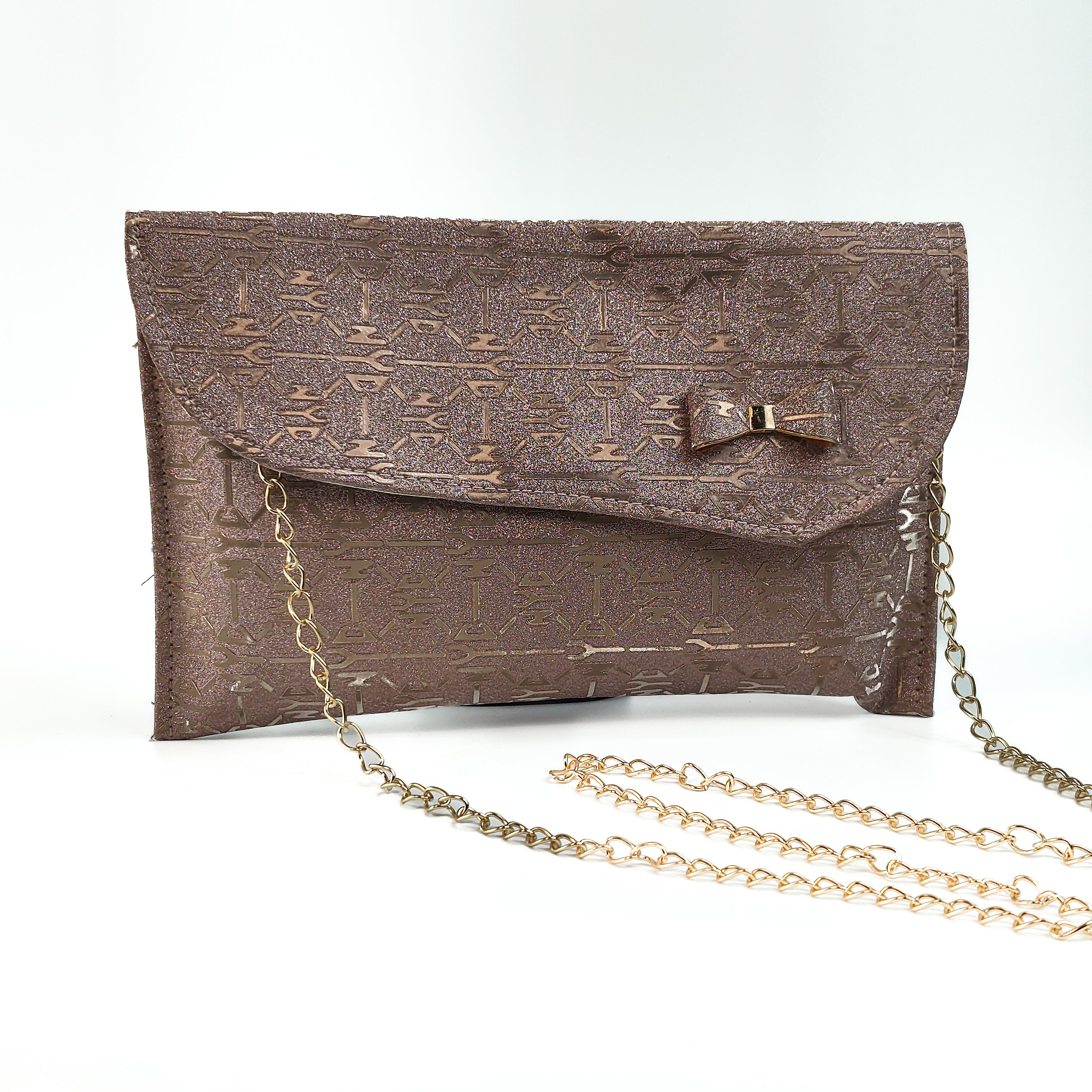 Rose Gold Monogram Soft Clutch