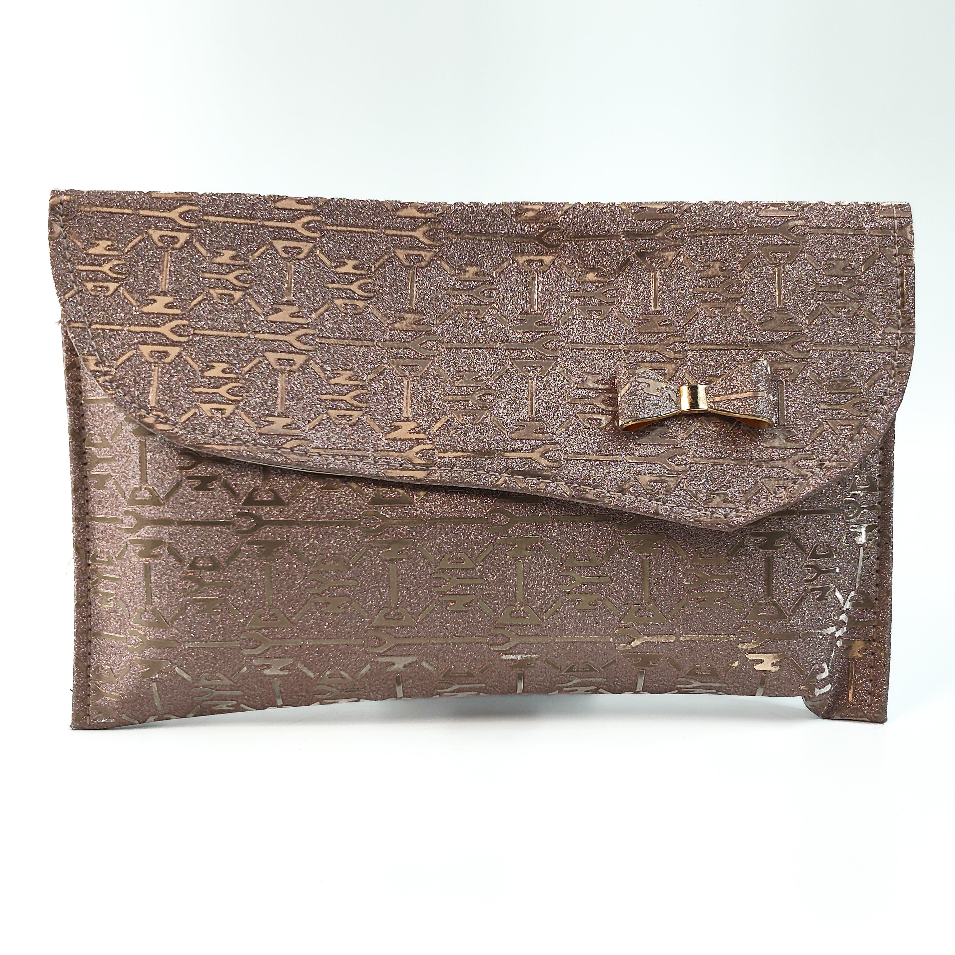 Rose Gold Monogram Soft Clutch