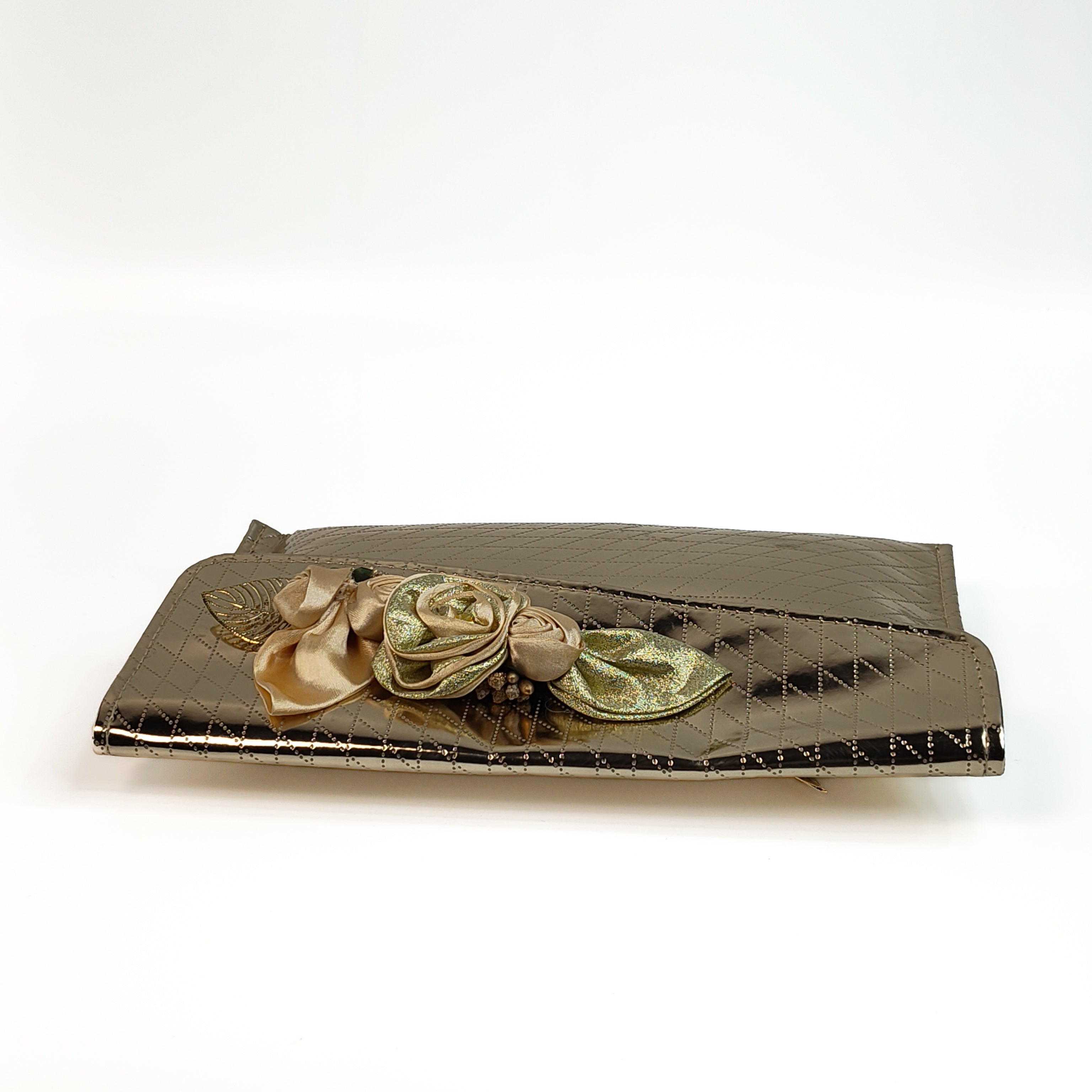 Luxe Flora Gold Soft Clutch