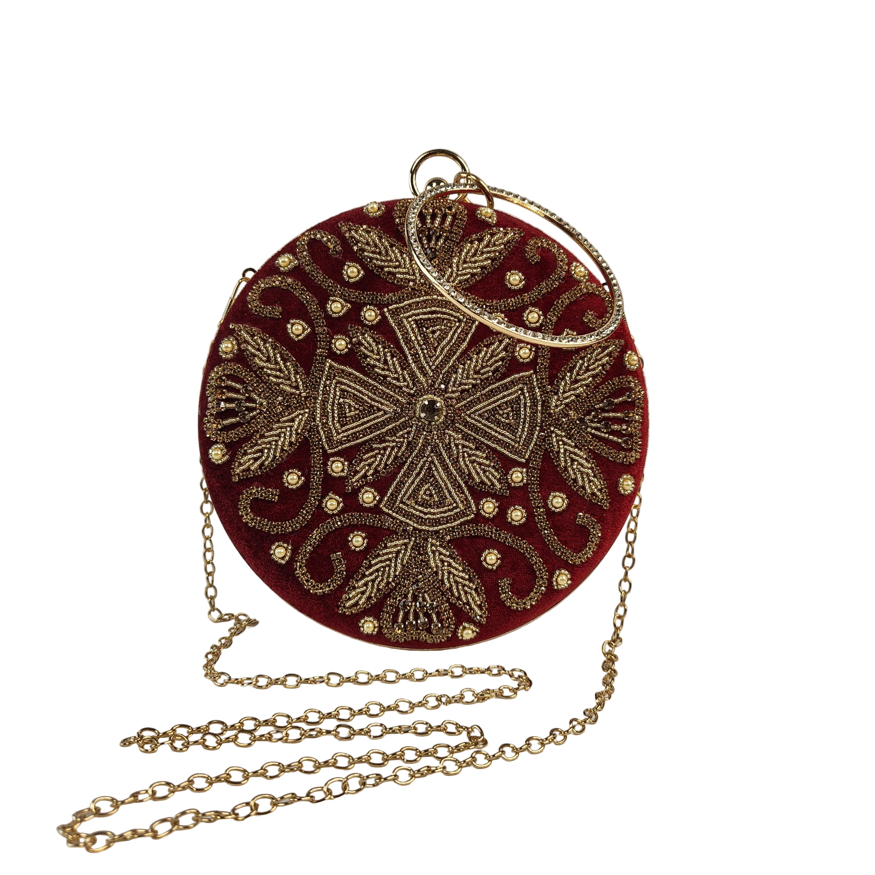 Round maroon