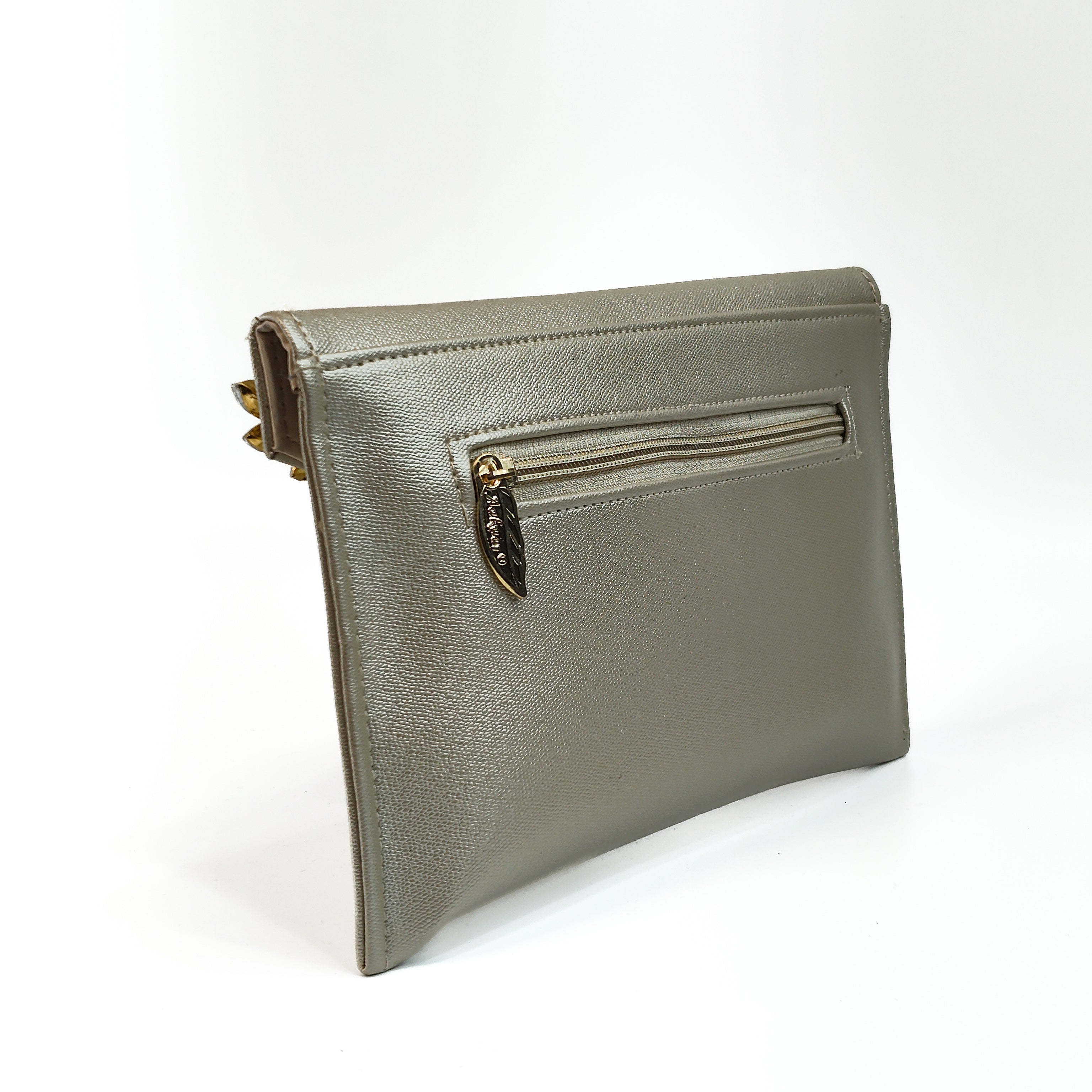 Crystal Drape Envelope Soft Clutch