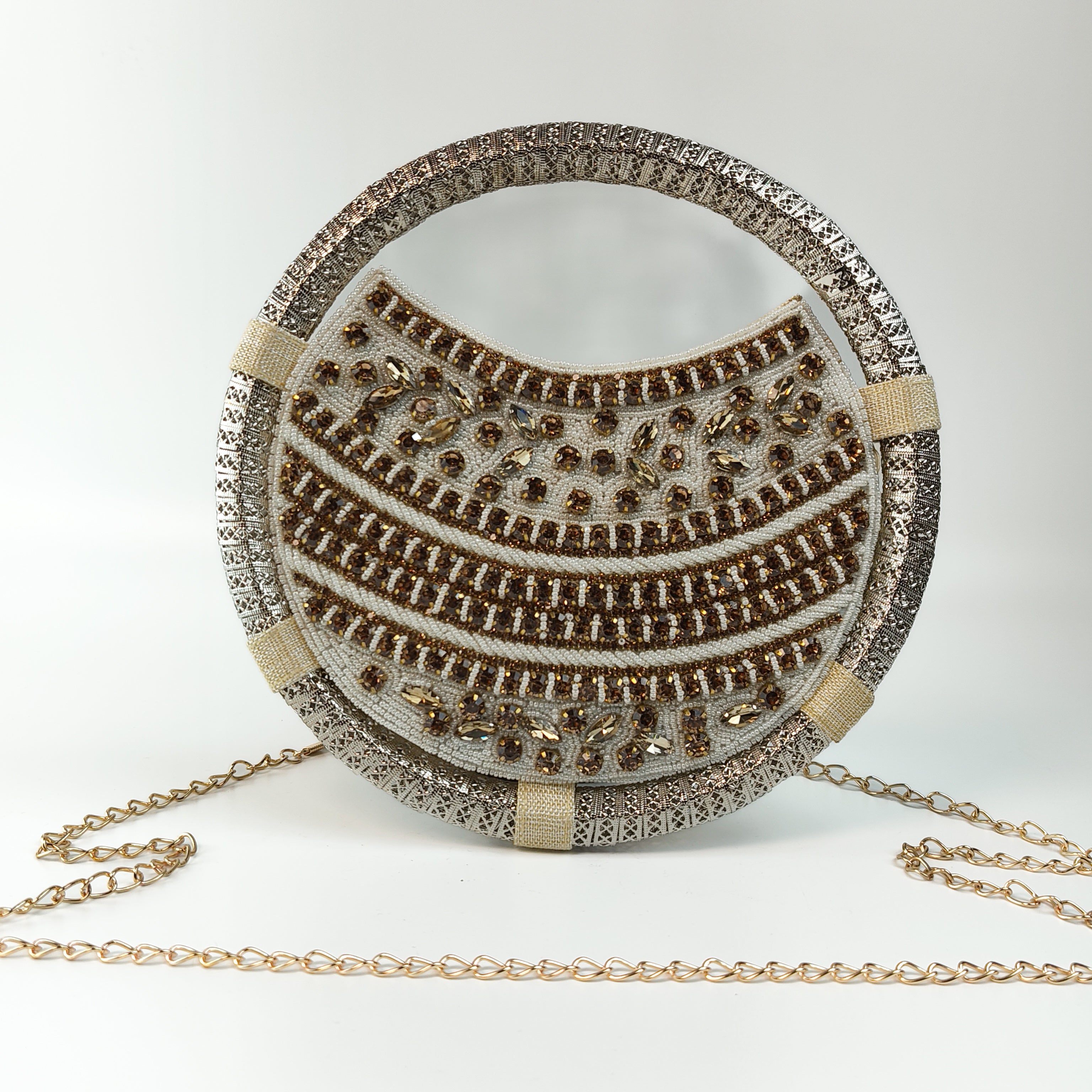 The Gilded Frost Round Clutch