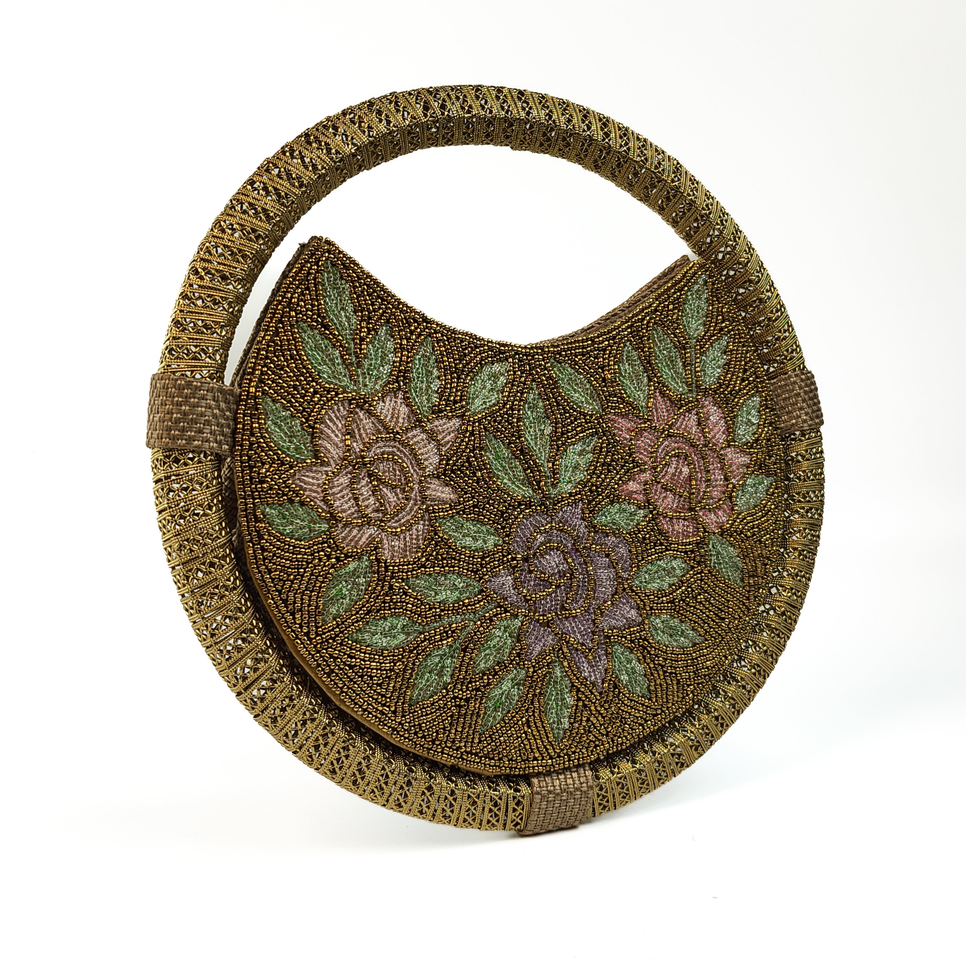 The Gilded Rose Round Clutch