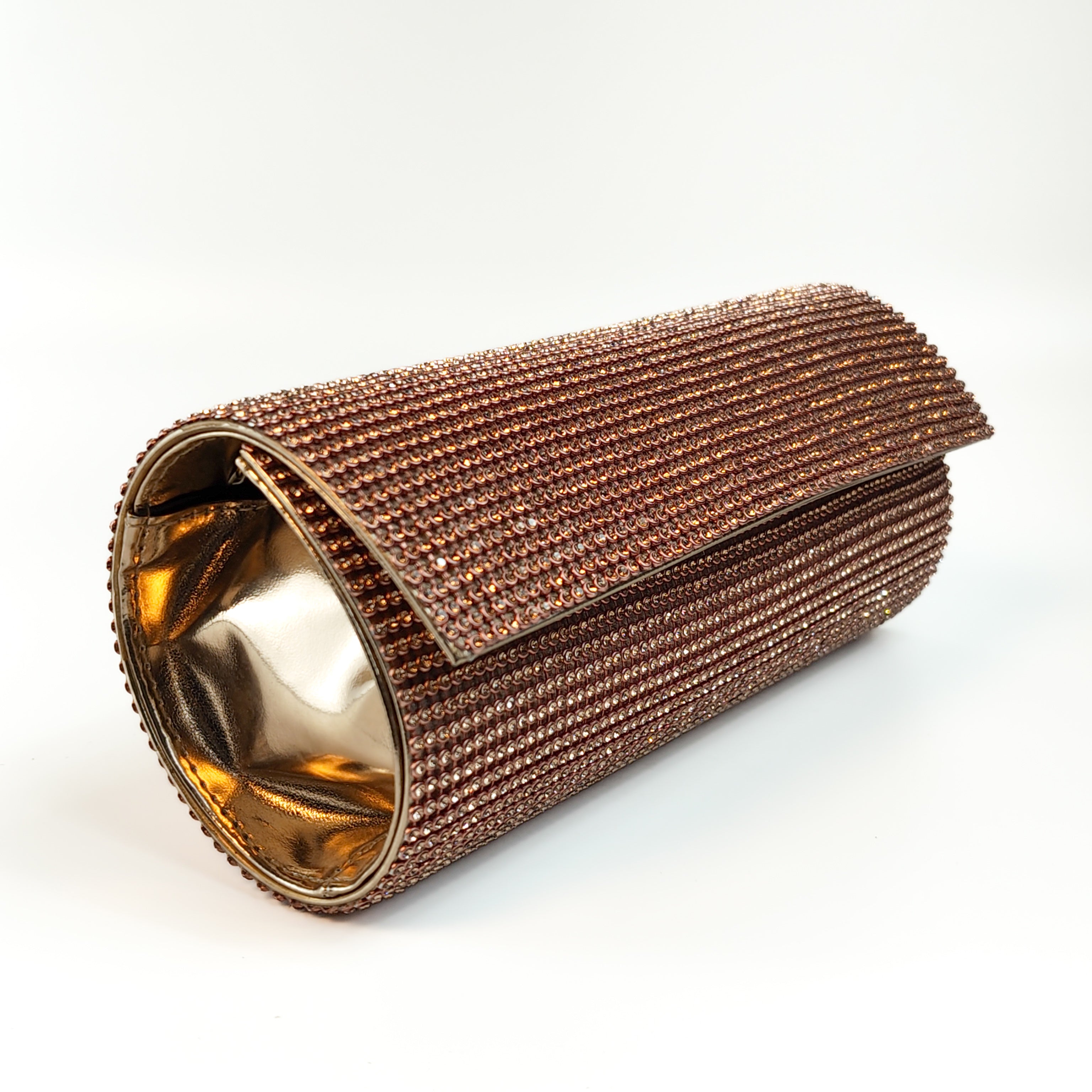 Rose Gold Crystal Clutch